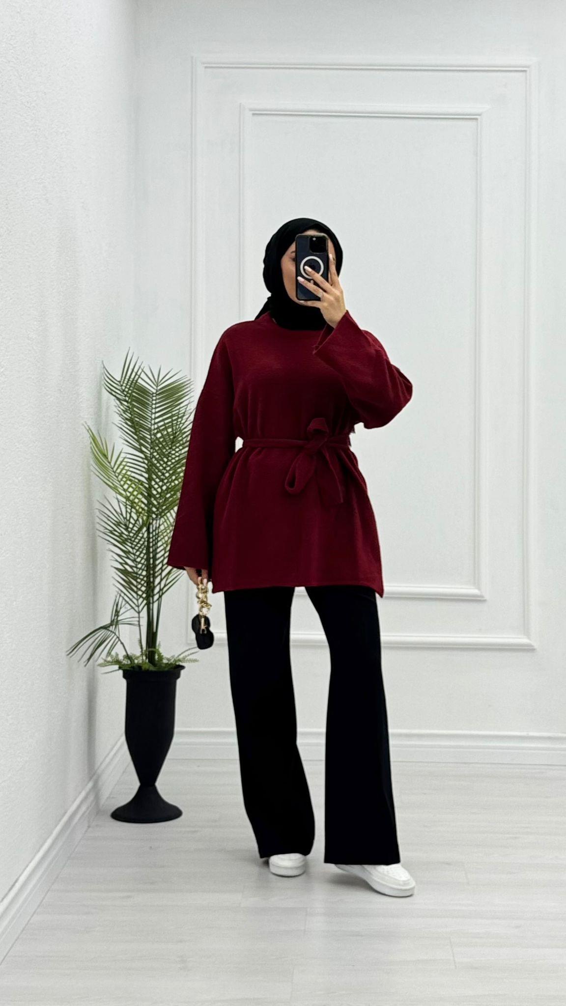 Dx0585-Asya Tunik-Bordo