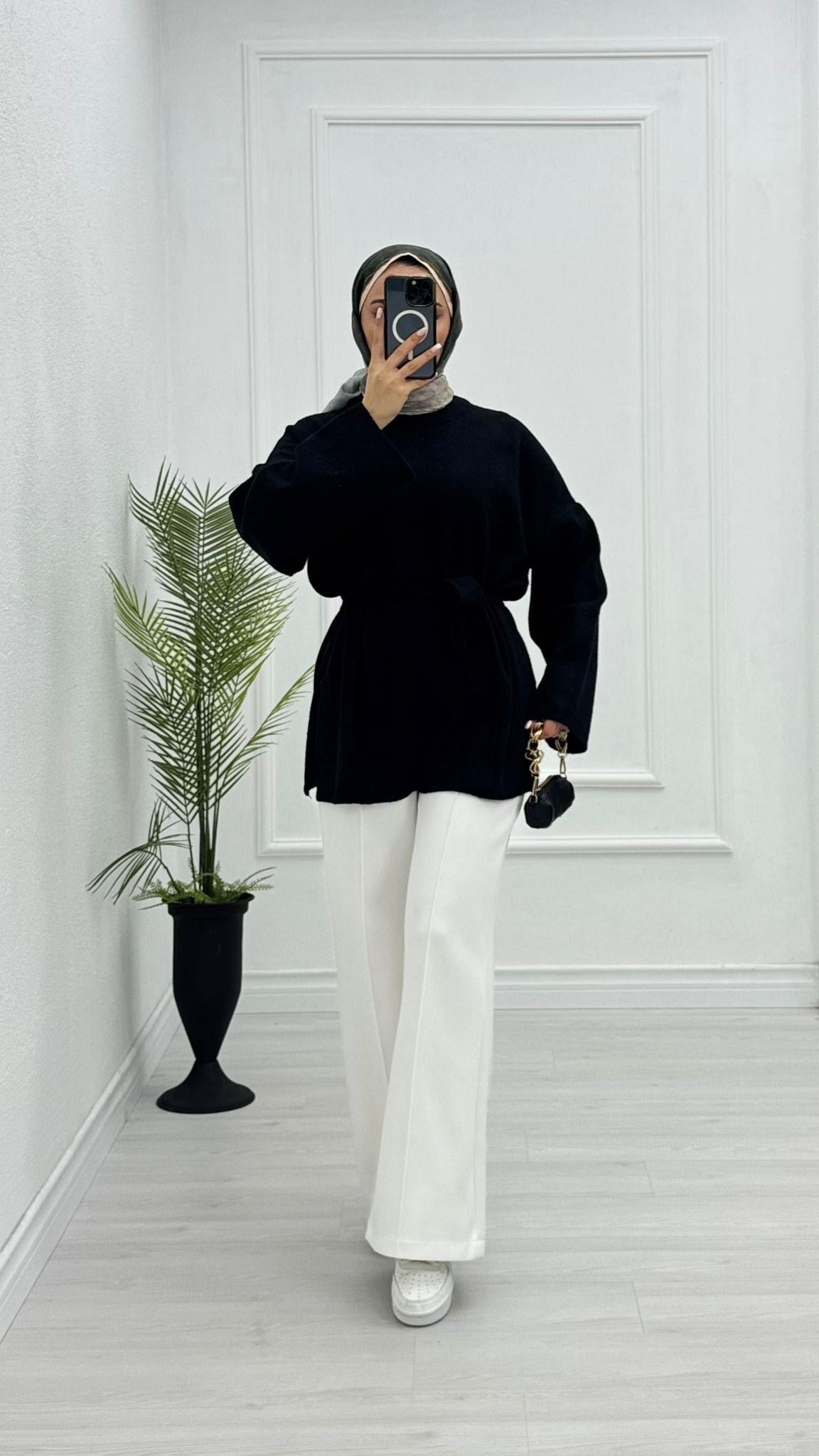 Dx0585-Asya Tunik-Siyah