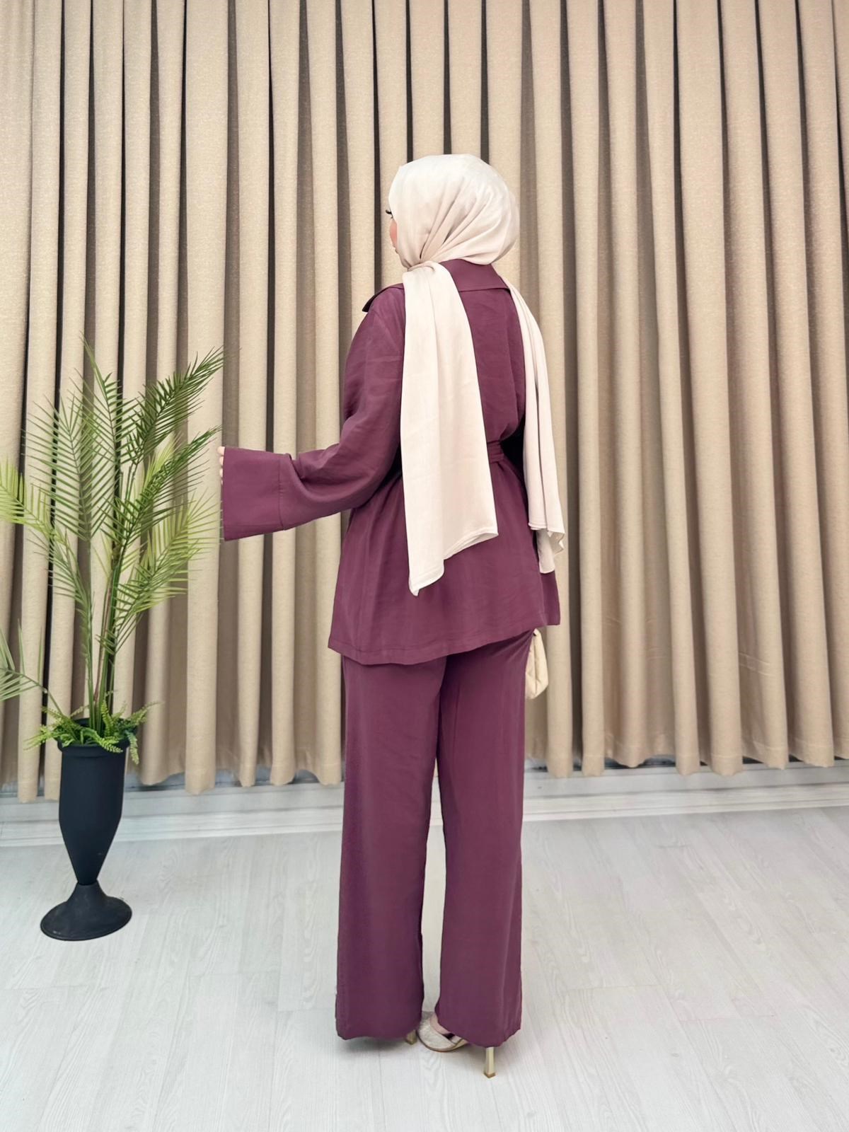 Hx3626-Milya İkili Takım-Mürdüm