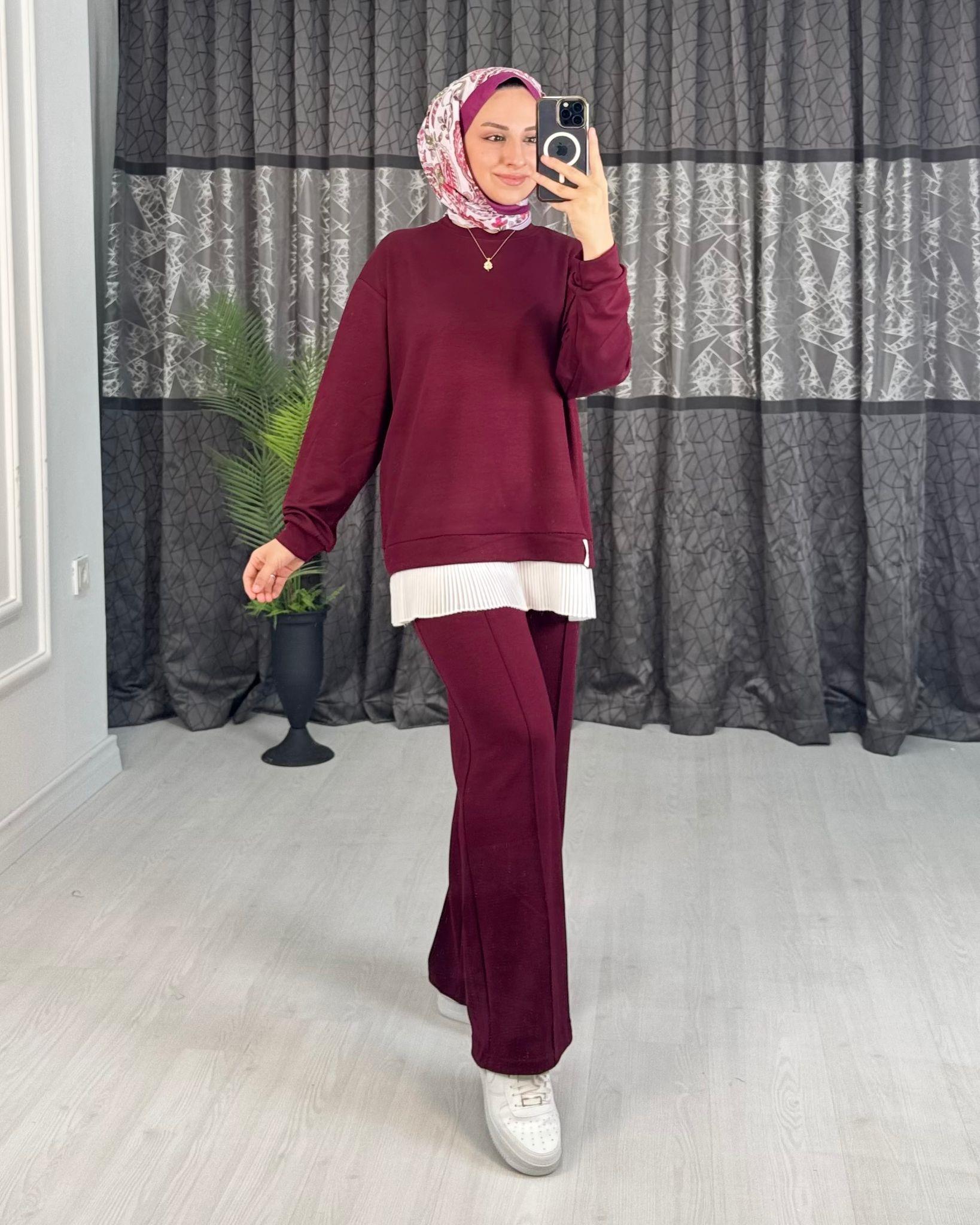 Jx1167-Jessica Takım-Bordo