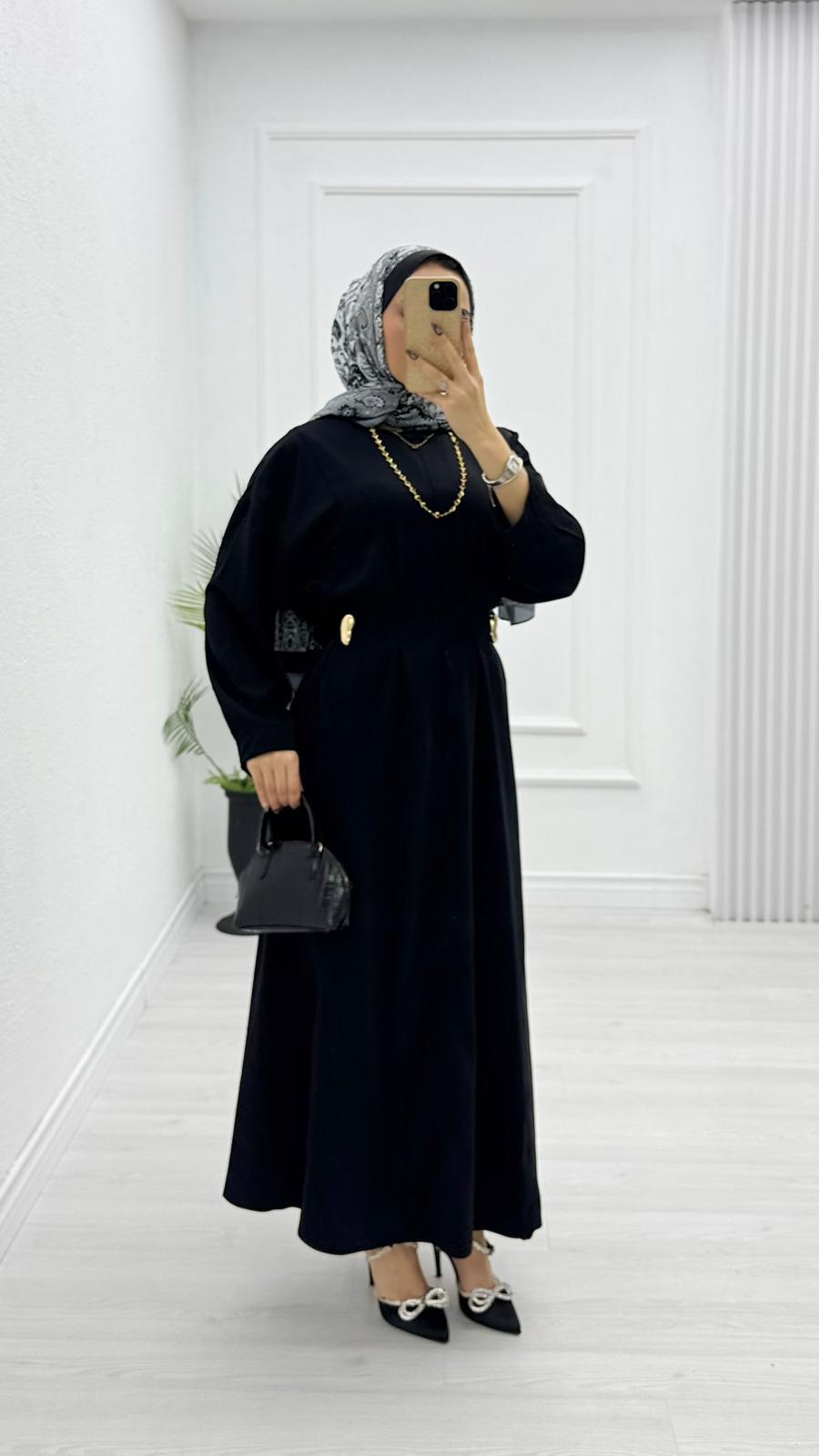 Jx3966-Diora Elbise-Siyah
