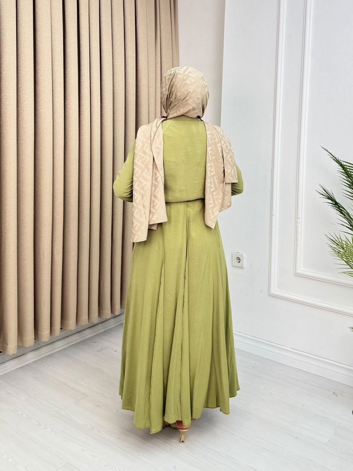Jx4468-Alya Vual Etekli Takım-Yeşil