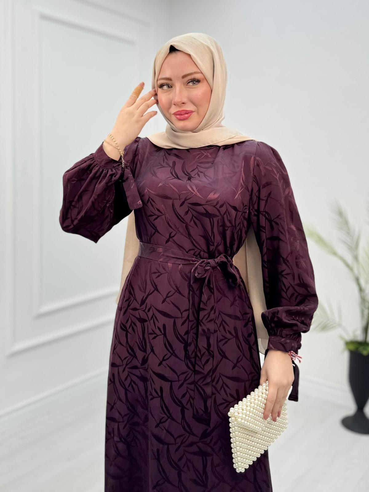 Mb2348-Rüya Elbise-Mürdüm
