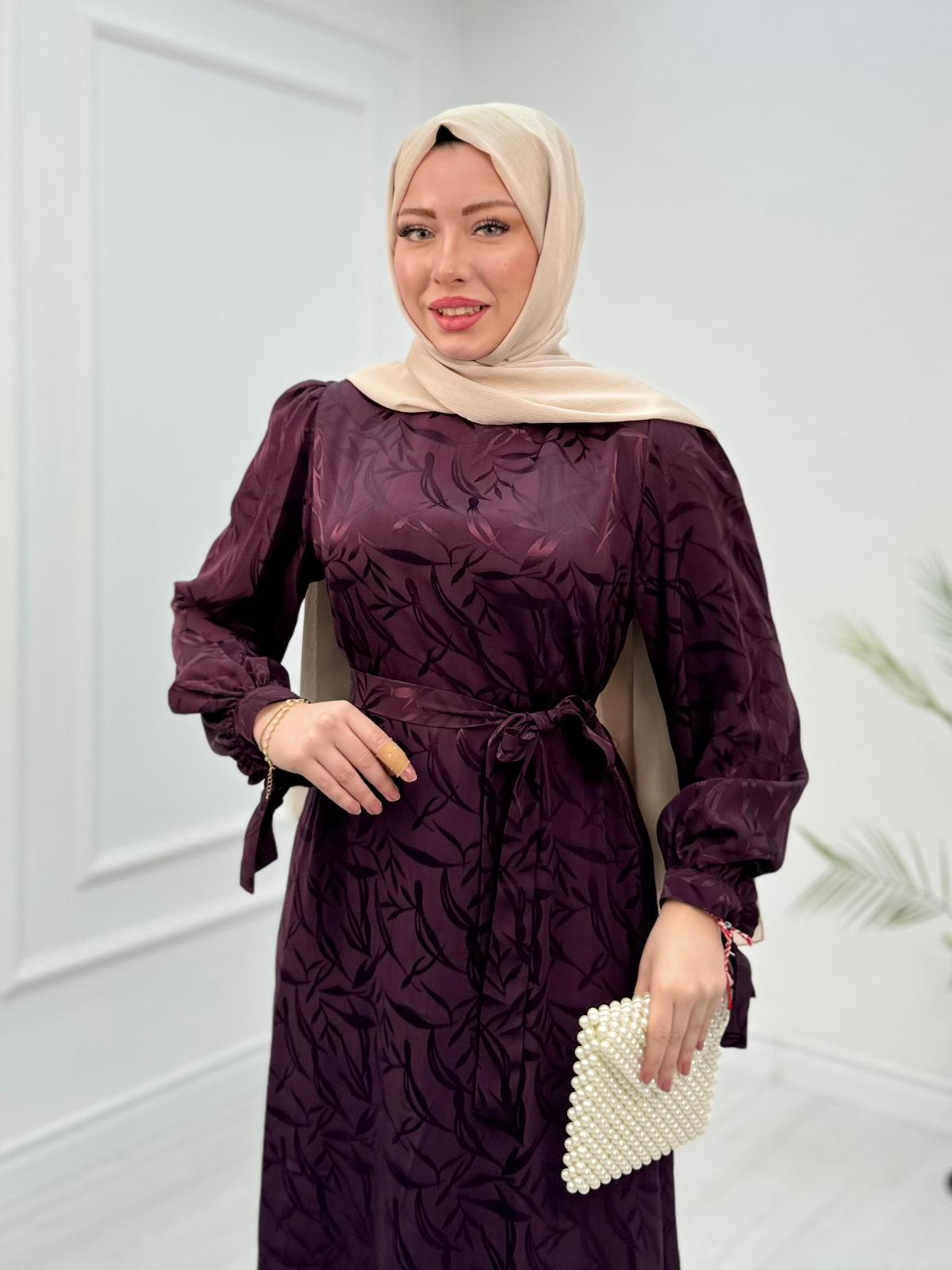 Mb2348-Rüya Elbise-Mürdüm