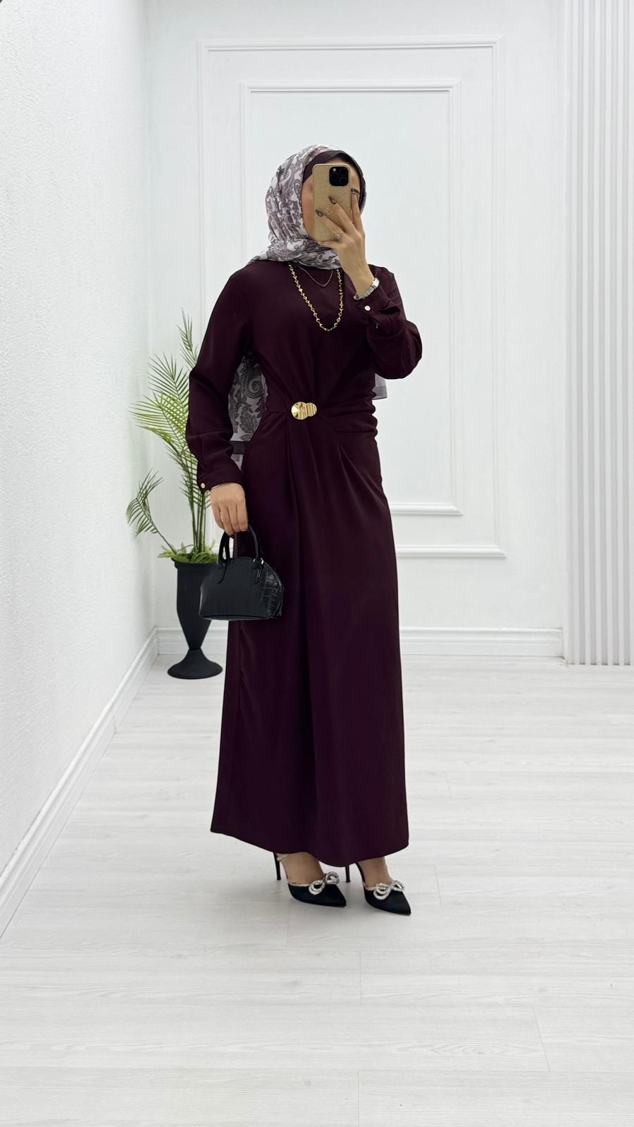 Nx3965-Estella Elbise-Mor