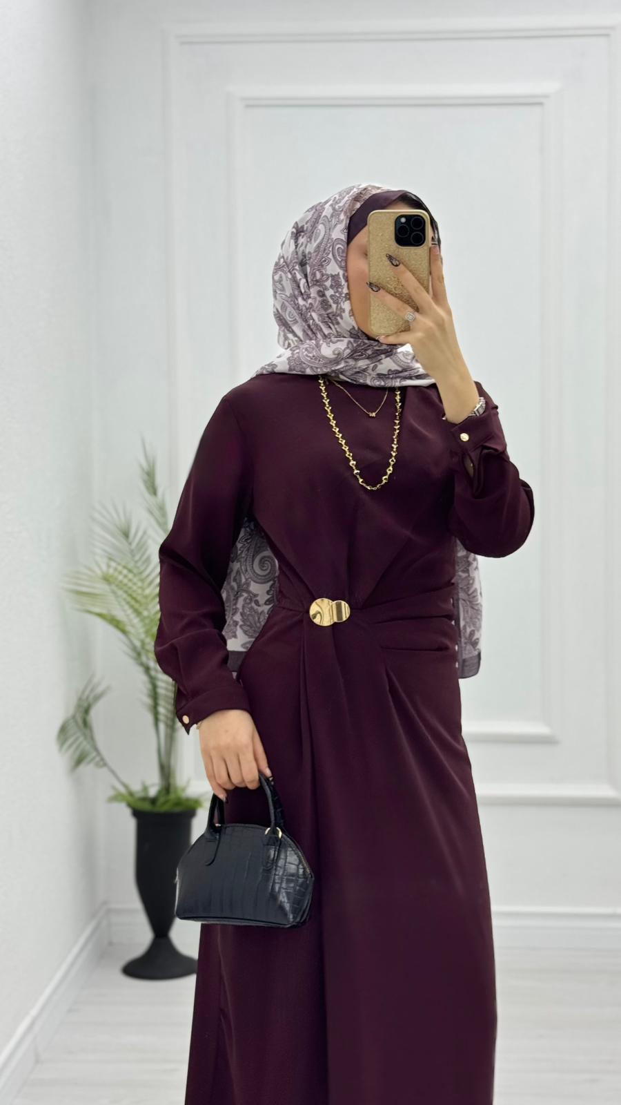 Nx3965-Estella Elbise-Mor