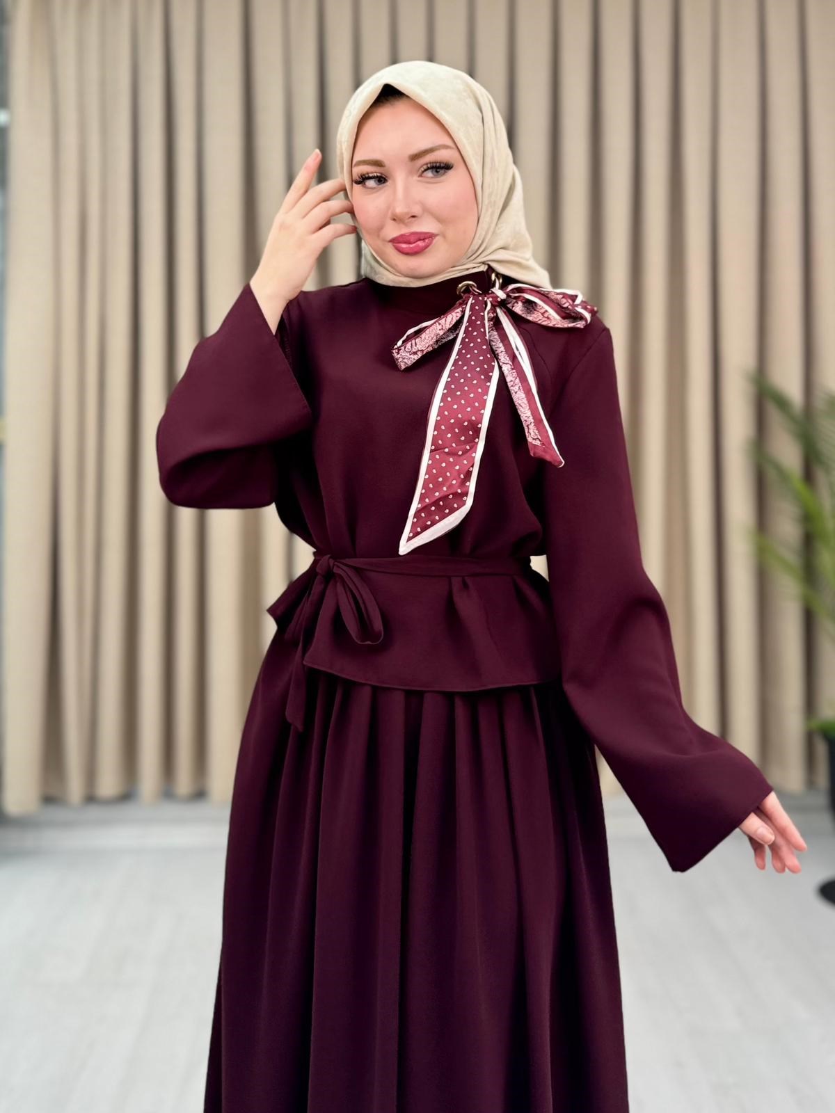 Rb3424-Etekli Takım-Mürdüm