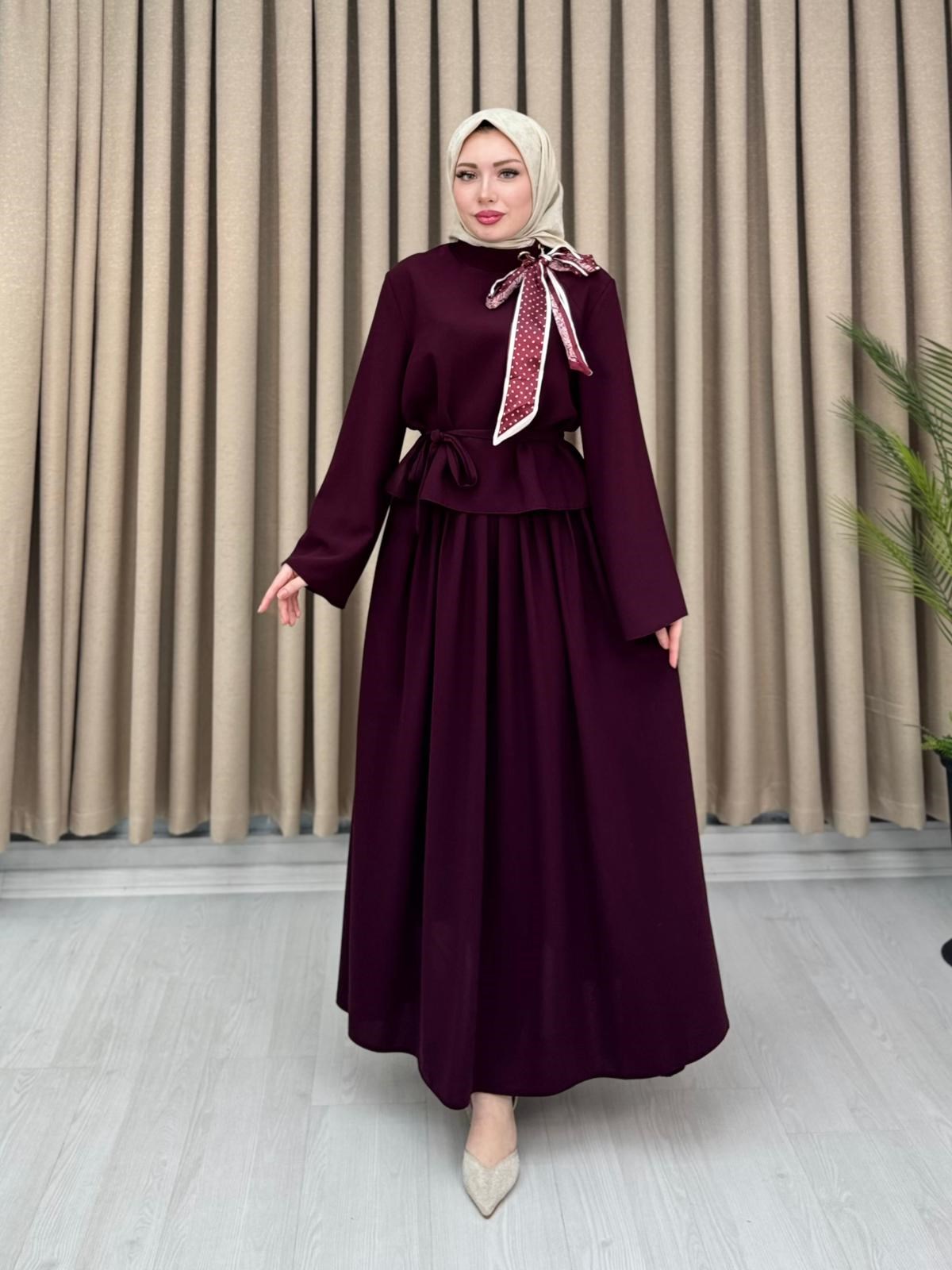 Rb3424-Etekli Takım-Mürdüm