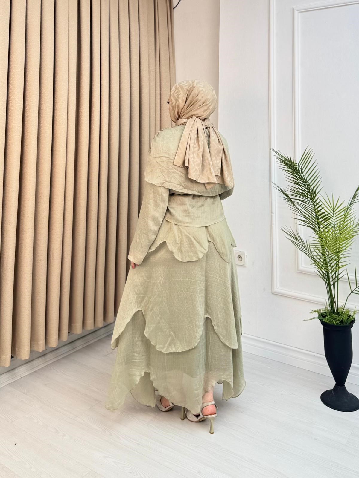 Rb4363-Lina Vual Etekli Takım-Soft Yeşil