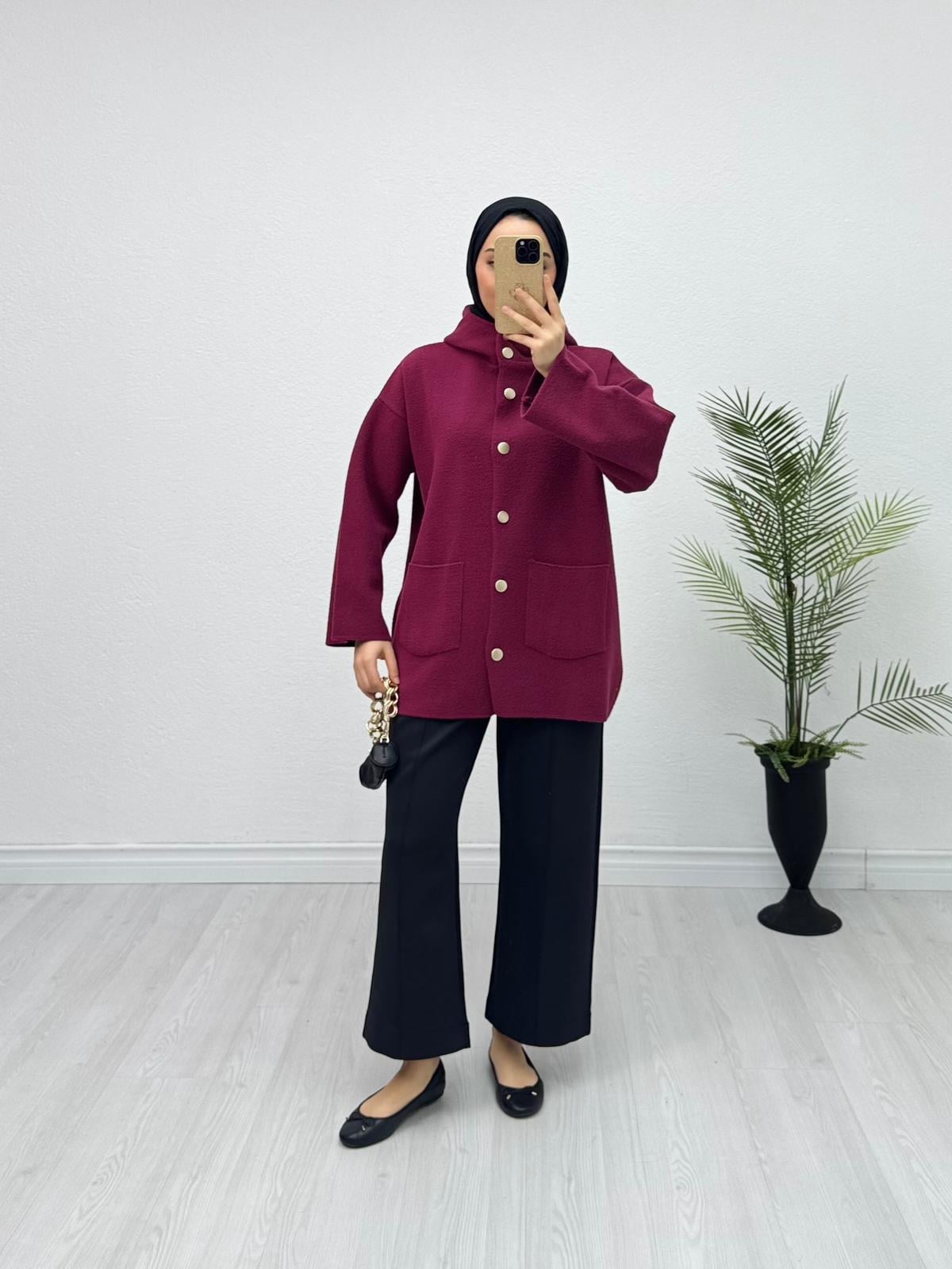 Rx5089-Dora Hırka-Bordo