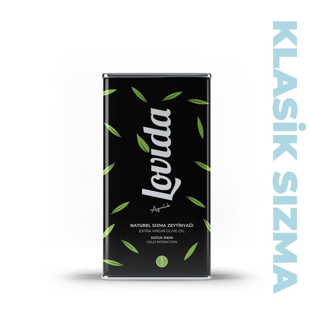 Naturel Sızma Zeytinyağı Soğuk Sıkım 1 Lt Teneke 2024-25