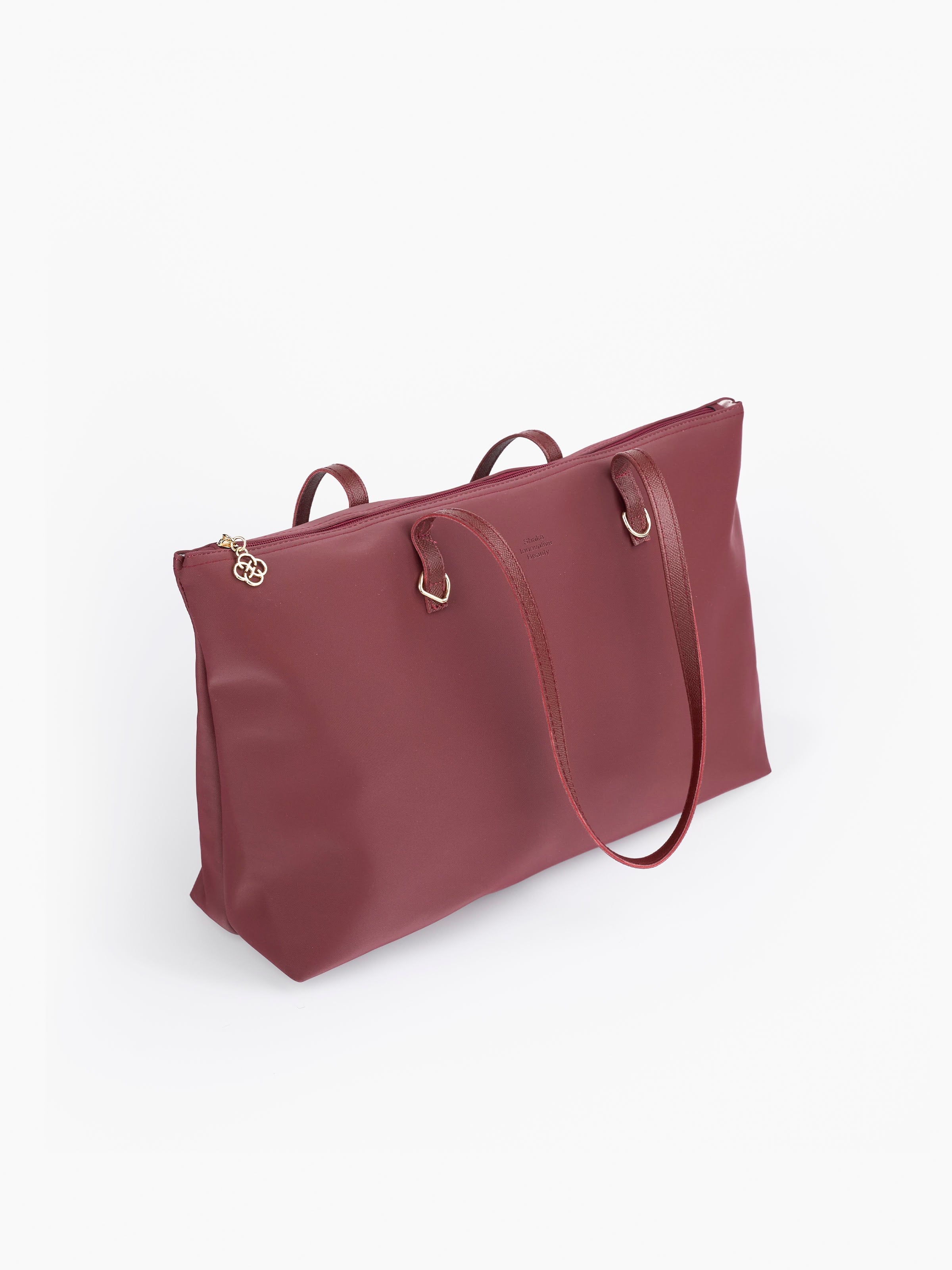 Bordo SHK272 Fermuarlı,Astarlı,Shopper El,Kol ve Omuz Çanta