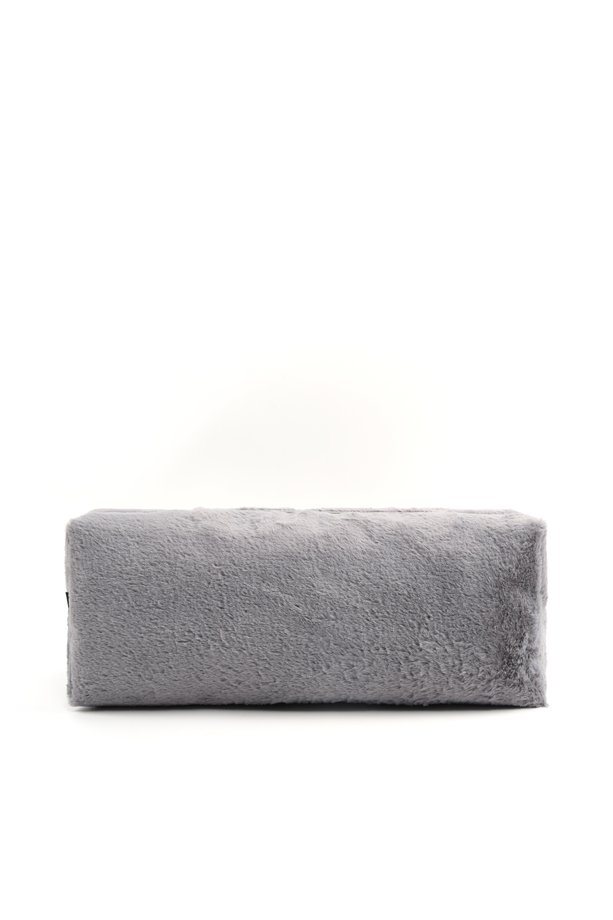 Gri SHK268 XL Boy Peluş Kumaş ,Saç Şekillendirici , Makyaj ve Seyahat Çantası