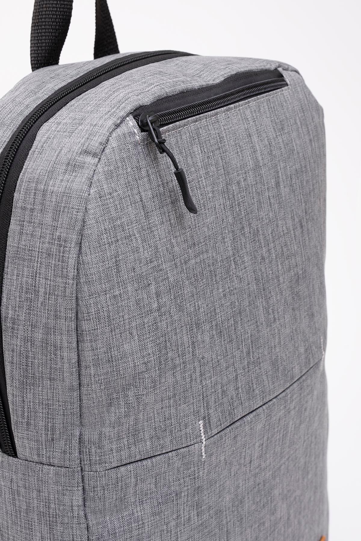 Gri Shk61 3 Bölmeli 13-14-15 İnç Uyumlu Laptop Sırt Çantası U:42 E:27 G:8 cm