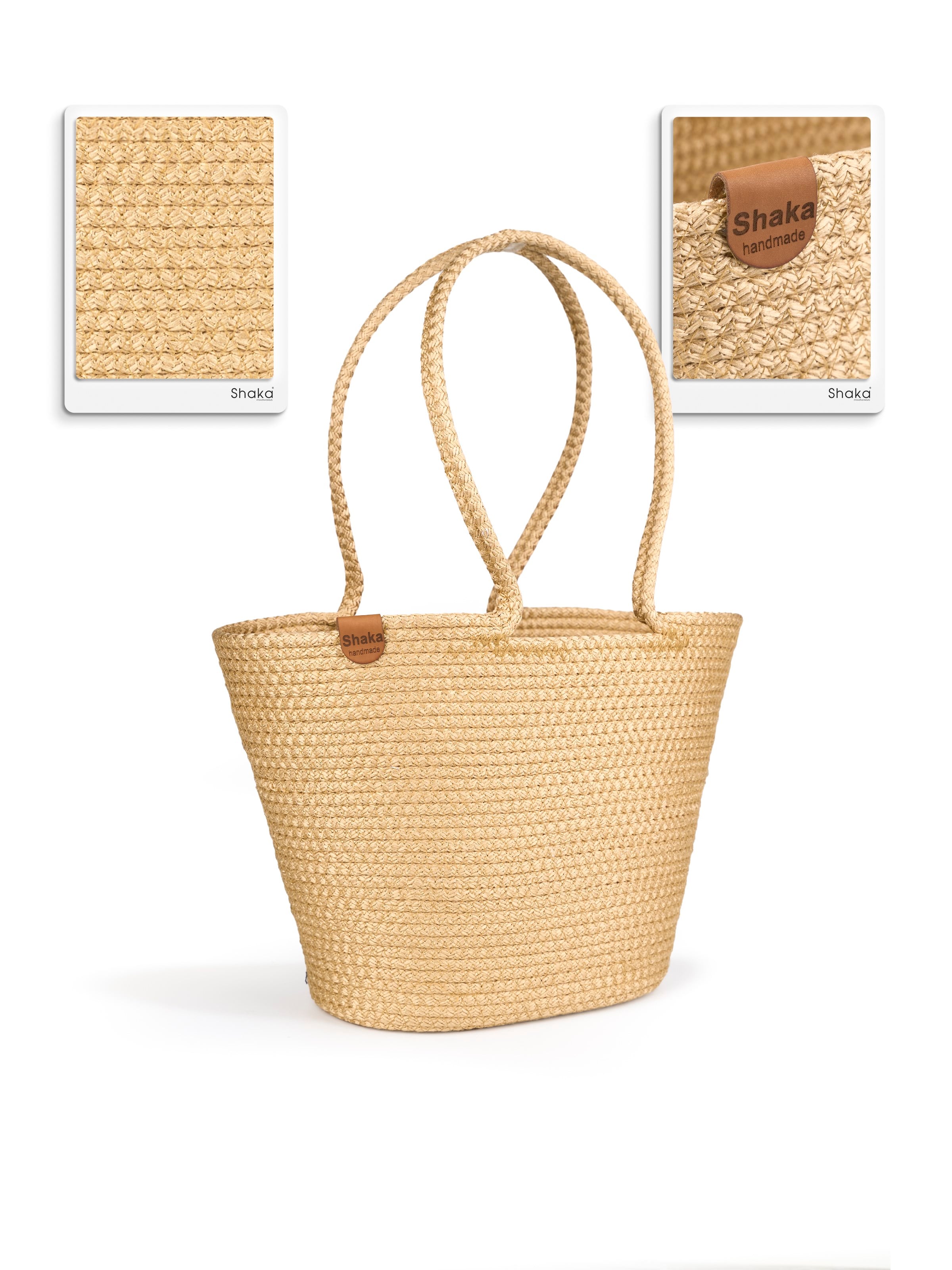 Hasır Shk314 Handcrafted, Hasır,Plaj, El,Kol ve Omuz Çantası