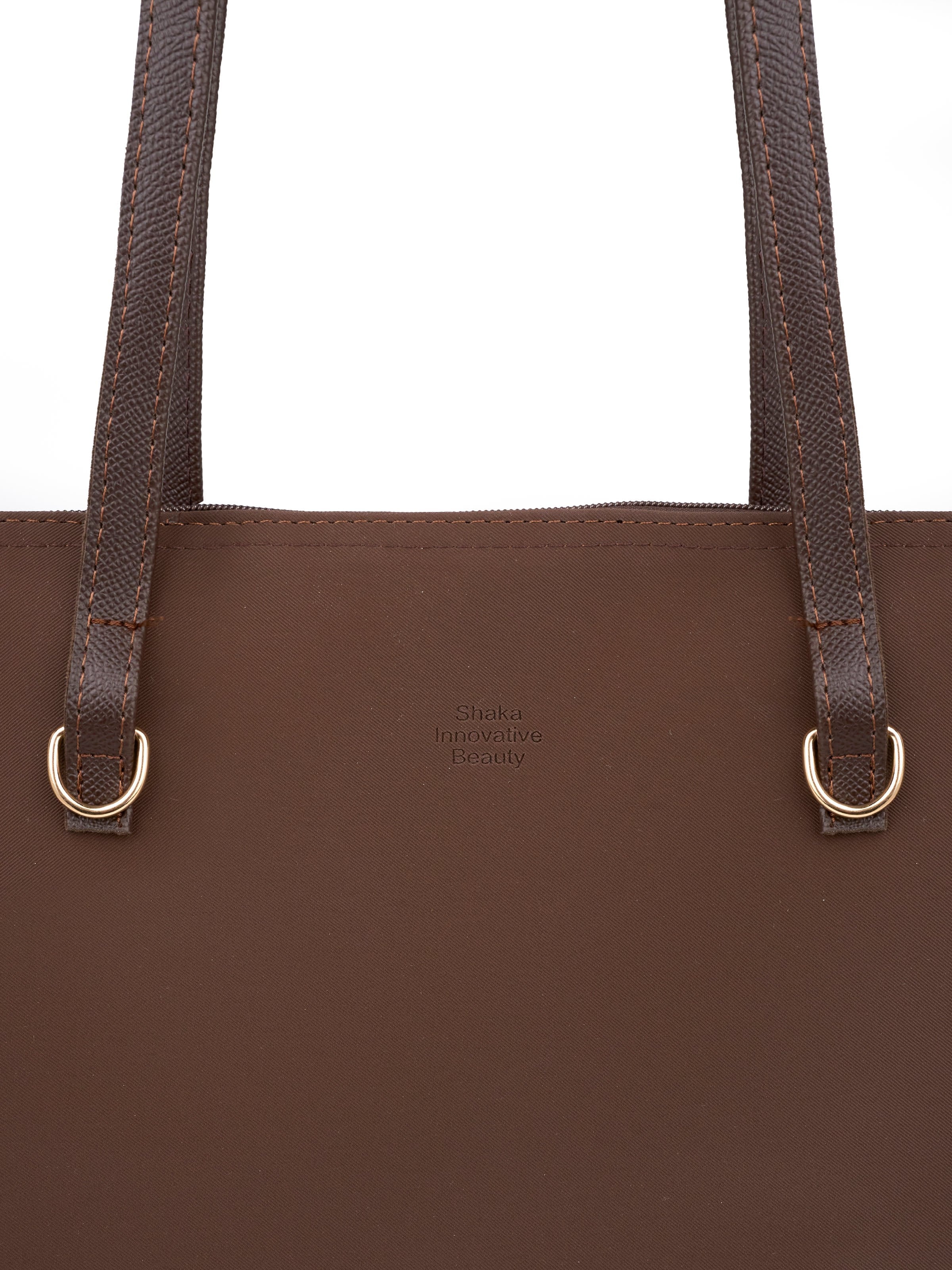 Kahve Rengi SHK272 Fermuarlı,Astarlı,Shopper El,Kol ve Omuz Çanta