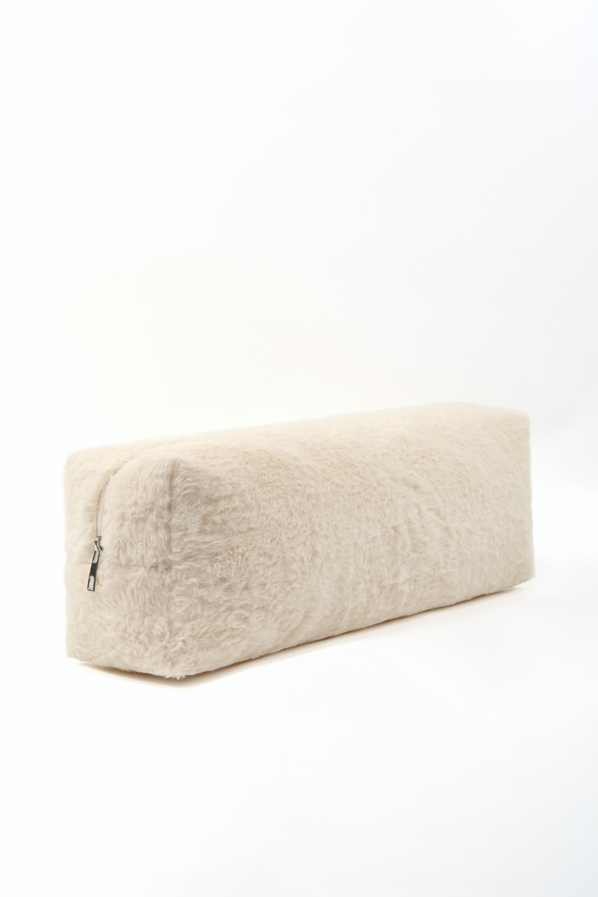 Krem SHK268 XL Boy Peluş Kumaş ,Saç Şekillendirici , Makyaj ve Seyahat Çantası