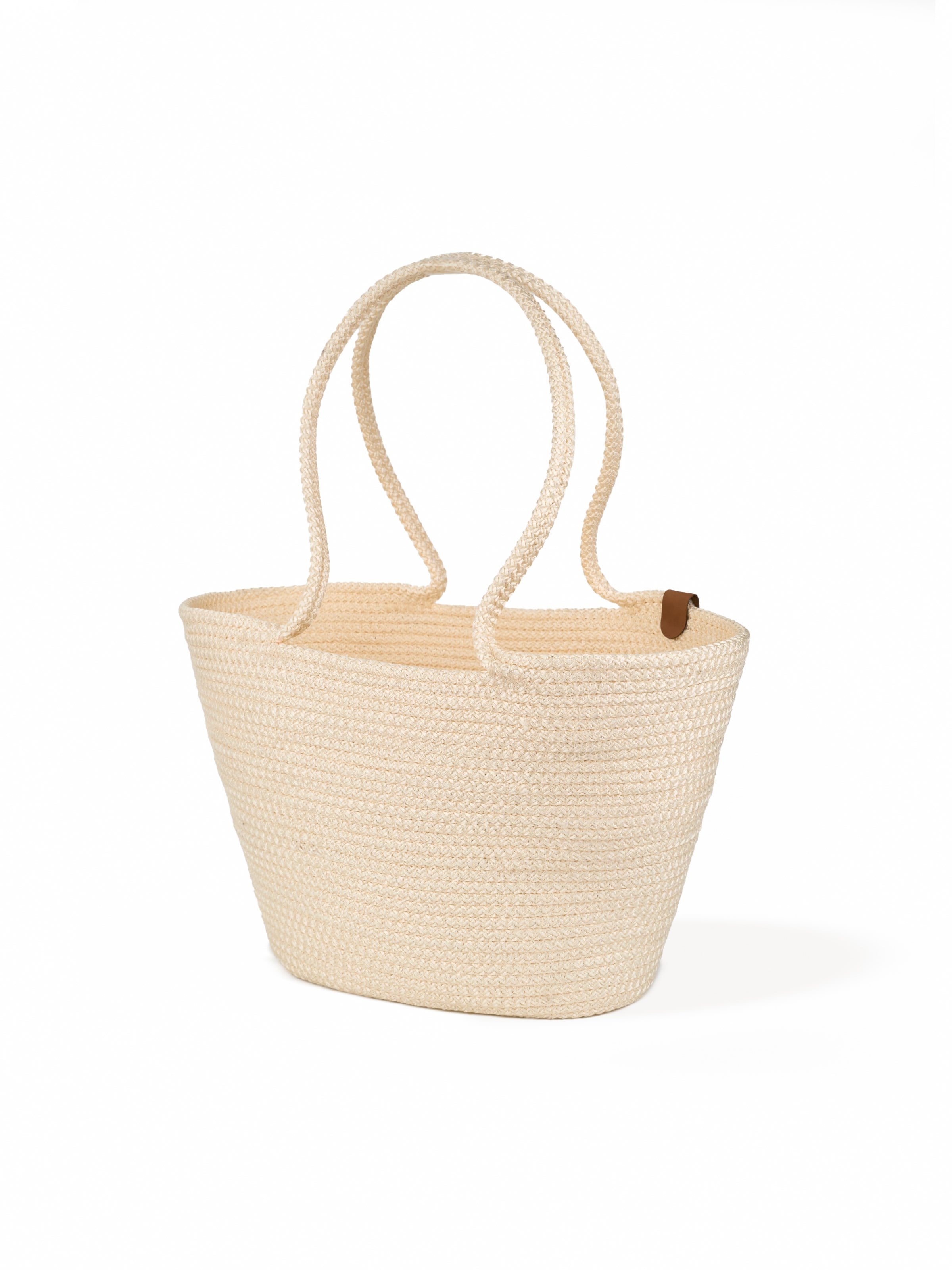 Krem Shk314 Handcrafted, Hasır,Plaj, El,Kol ve Omuz Çantası