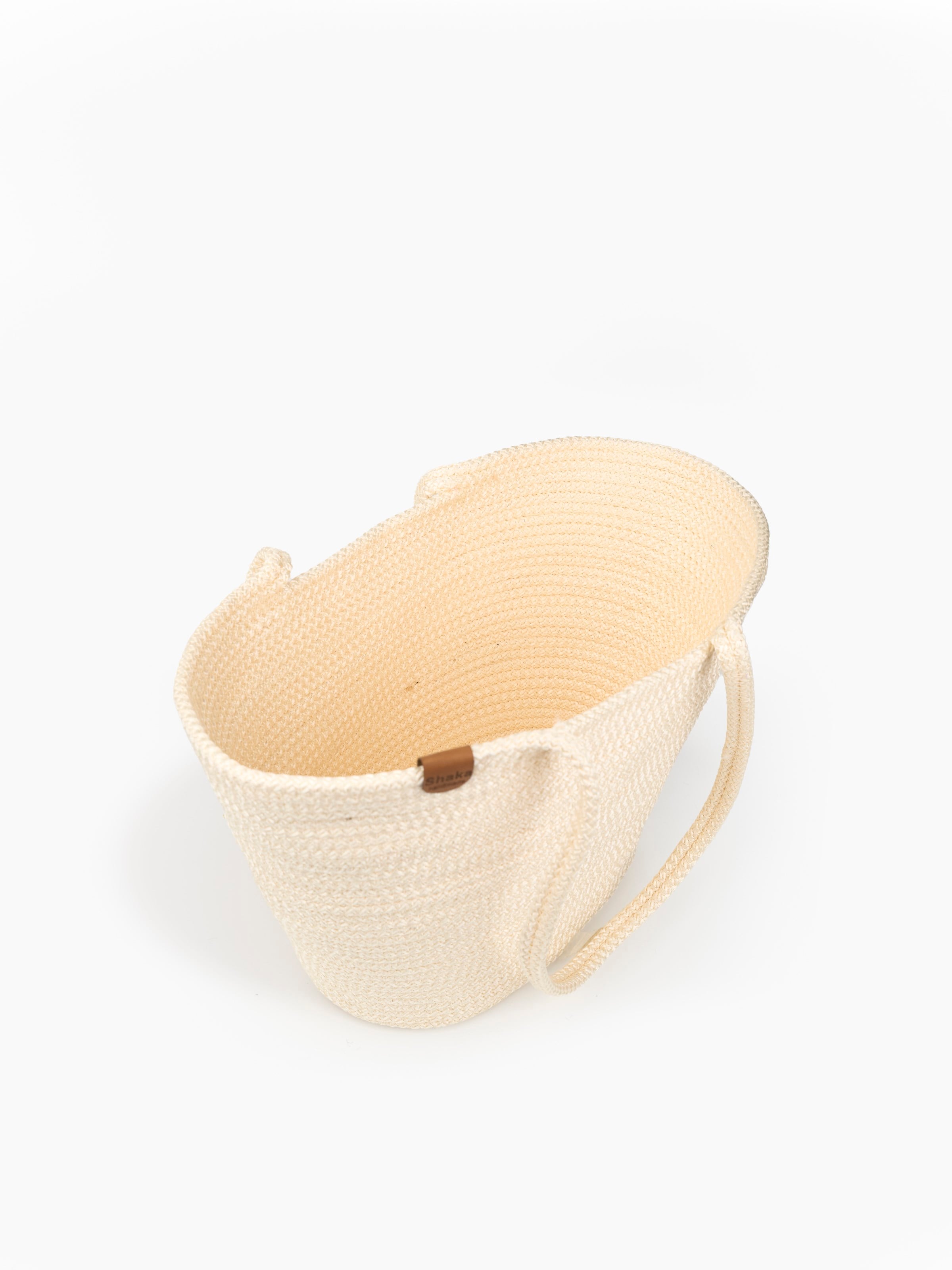 Krem Shk314 Handcrafted, Hasır,Plaj, El,Kol ve Omuz Çantası