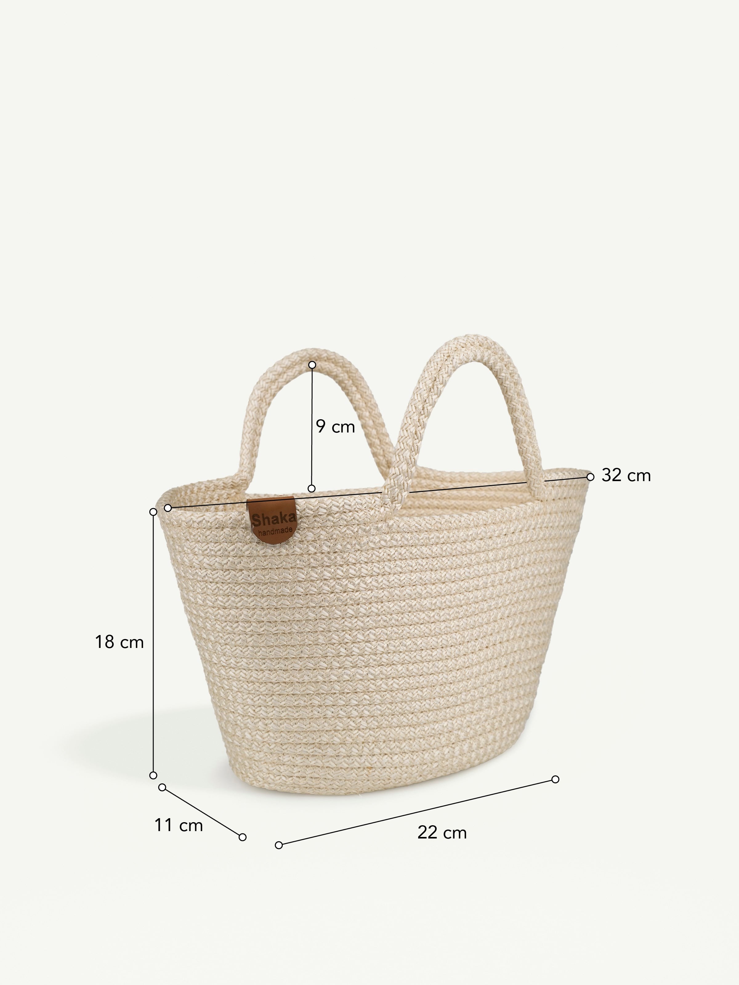 Krem Shk315 Handcrafted Hasır El,Kol ve Omuz Çantası