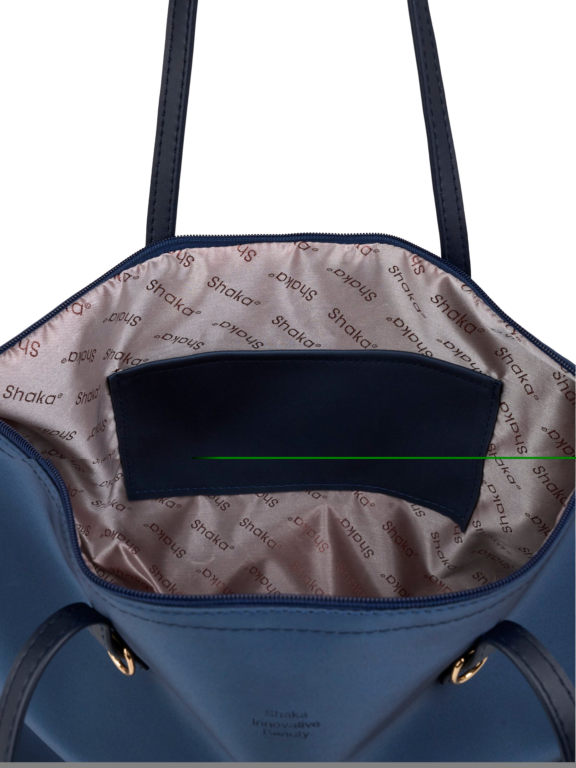 Lacivert SHK272 Fermuarlı,Astarlı,Shopper El,Kol ve Omuz Çanta