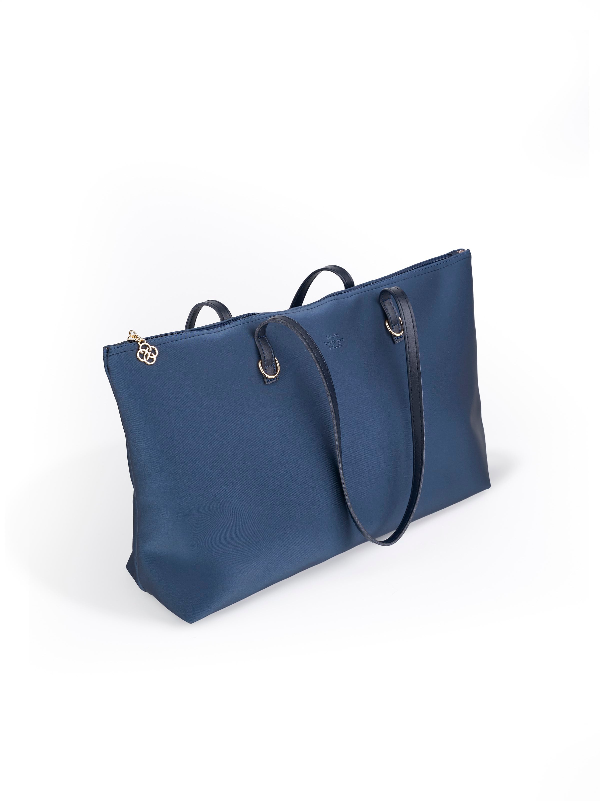Lacivert SHK272 Fermuarlı,Astarlı,Shopper El,Kol ve Omuz Çanta