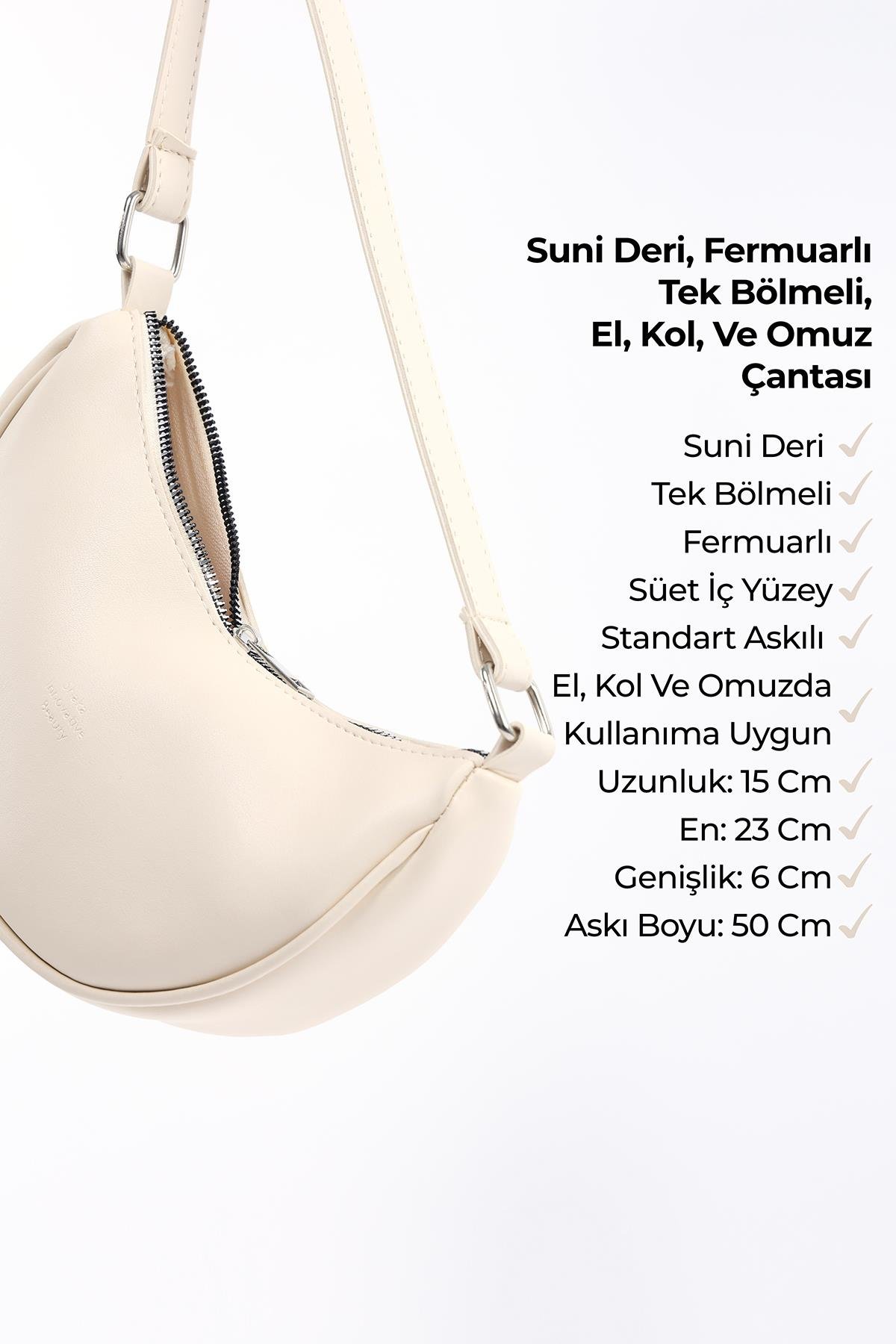 Siyah /Krem /Bordo SHK252 Suni Deri El Kol ve Omuz 3'lü Çanta Seti (SHK79-SHK26-SHK132)