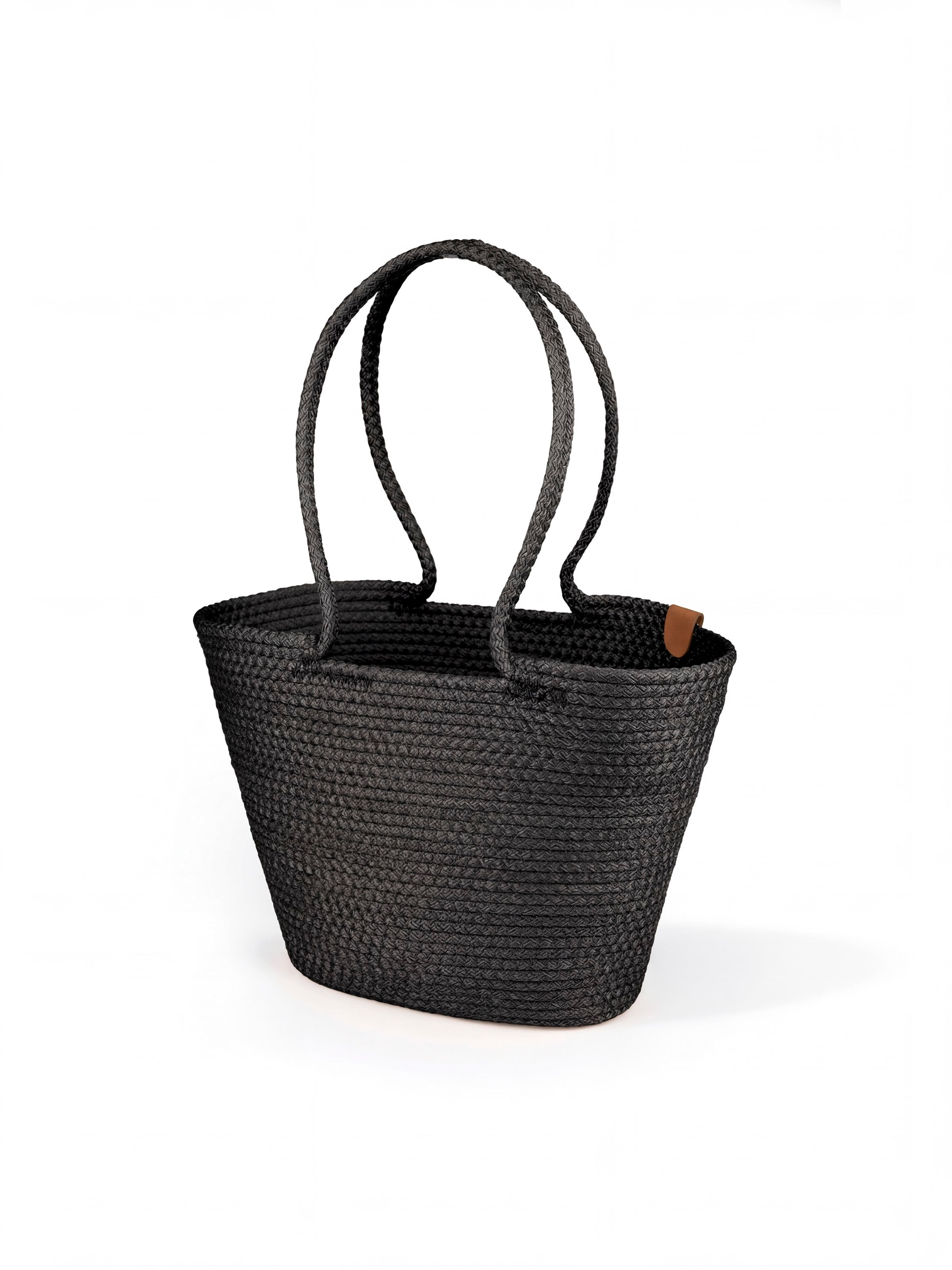 Siyah Shk314 Handcrafted, Hasır,Plaj, El,Kol ve Omuz Çantası