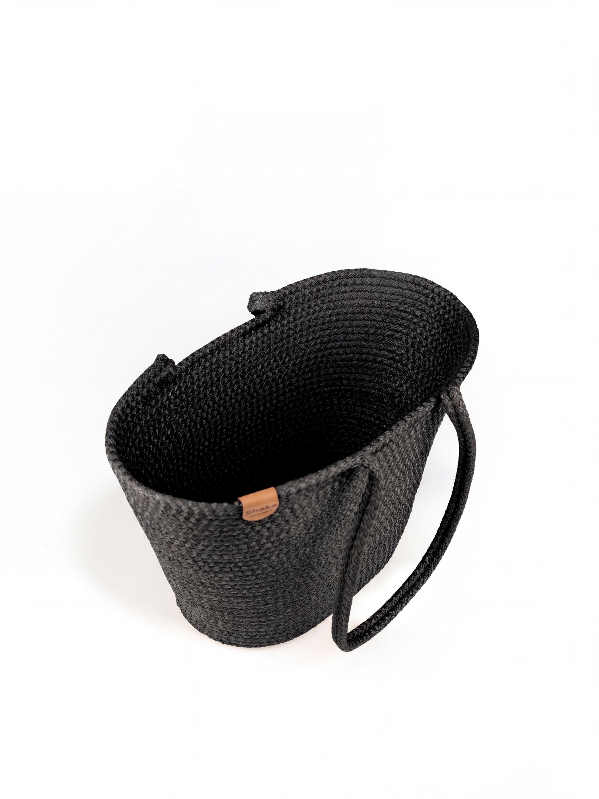 Siyah Shk314 Handcrafted, Hasır,Plaj, El,Kol ve Omuz Çantası