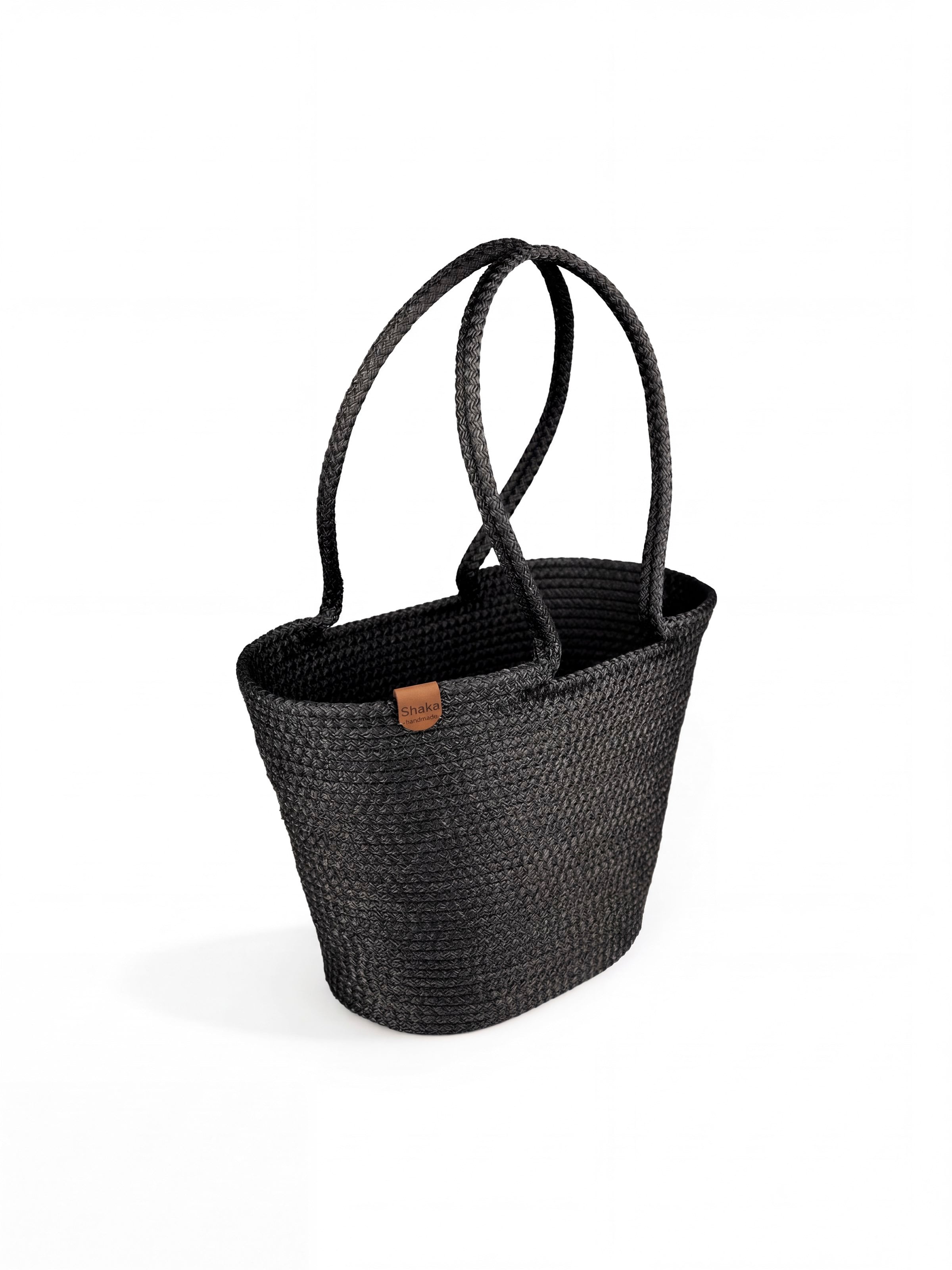 Siyah Shk314 Handcrafted, Hasır,Plaj, El,Kol ve Omuz Çantası
