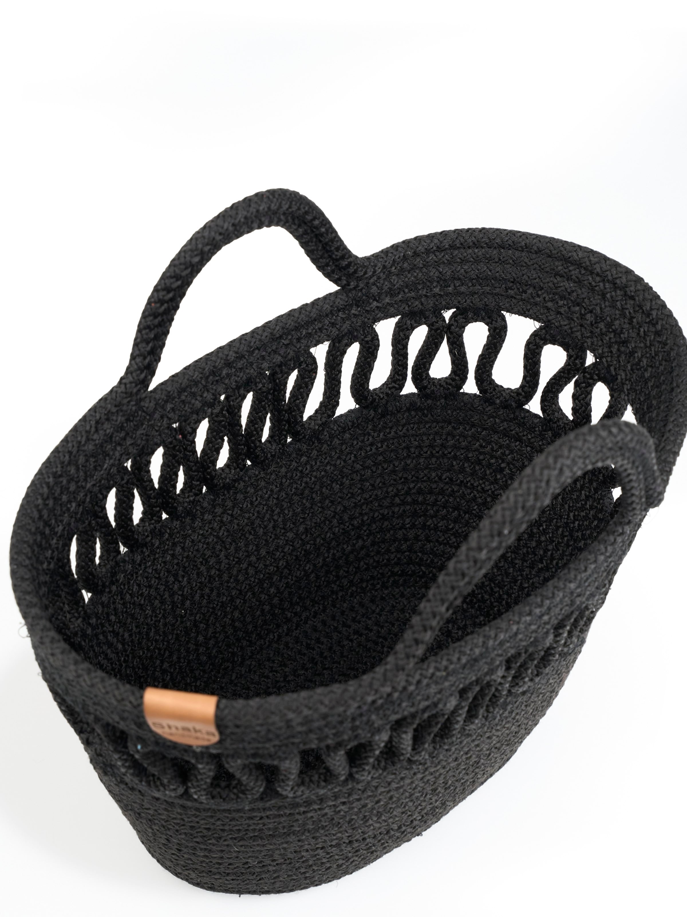 Siyah Shk318 Handcrafted Hasır El,Kol ve Omuz Çantası