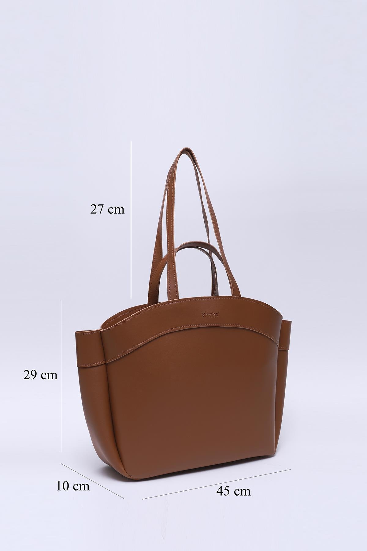Taba Shk163 Çift Askılı, Makyaj Çantalı, Çıtçıtlı El, Kol ve Omuz Çantası U:29 E:45 G:10 cm