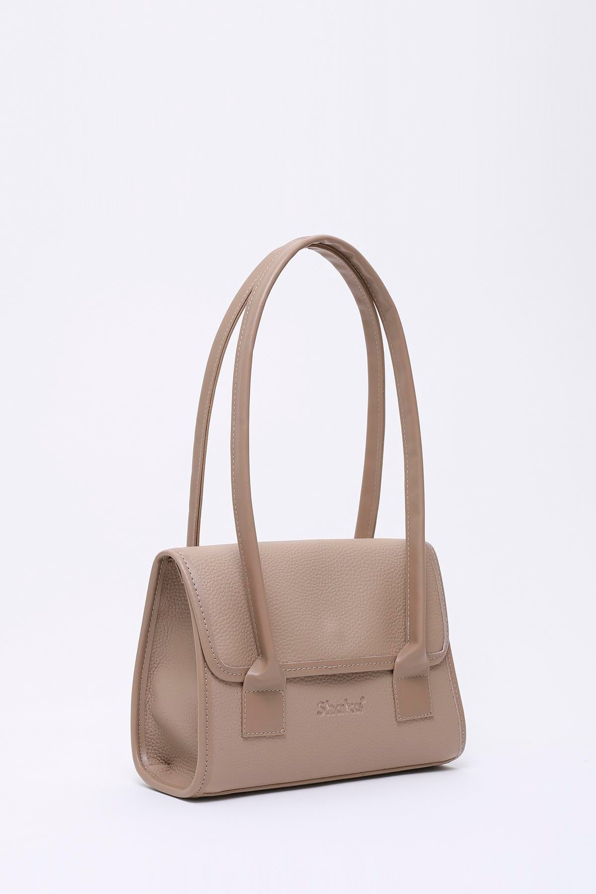 Vizon Shk178 Suni Deri, Tek Bölmeli, Çıtçıtlı, El, Kol ve Omuz Çantası E:23 U:21 G:7 Cm