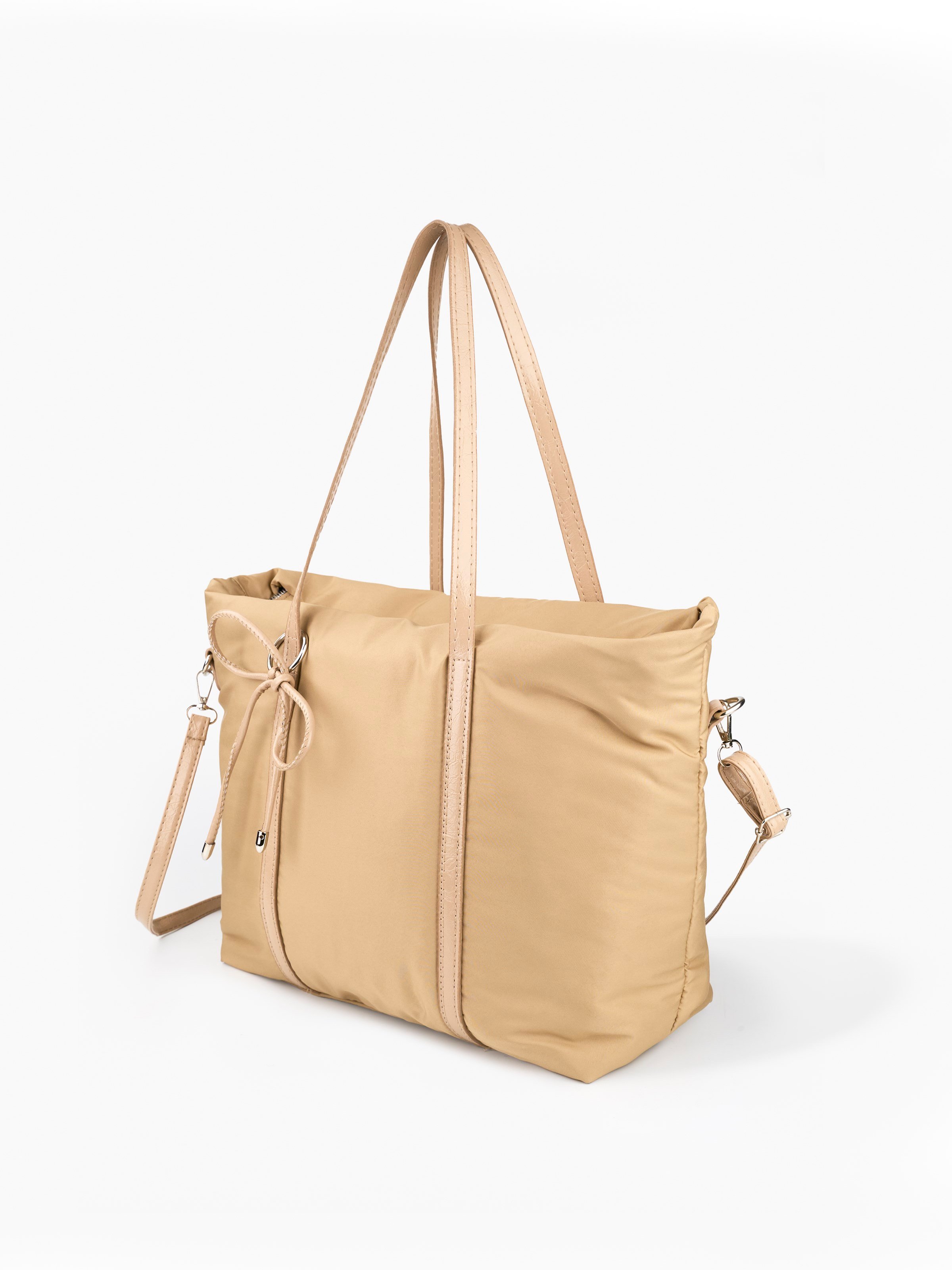 Vizon SHK319 Fiyonk Charmlı,Fermuarlı,Astarlı Shopper Çanta