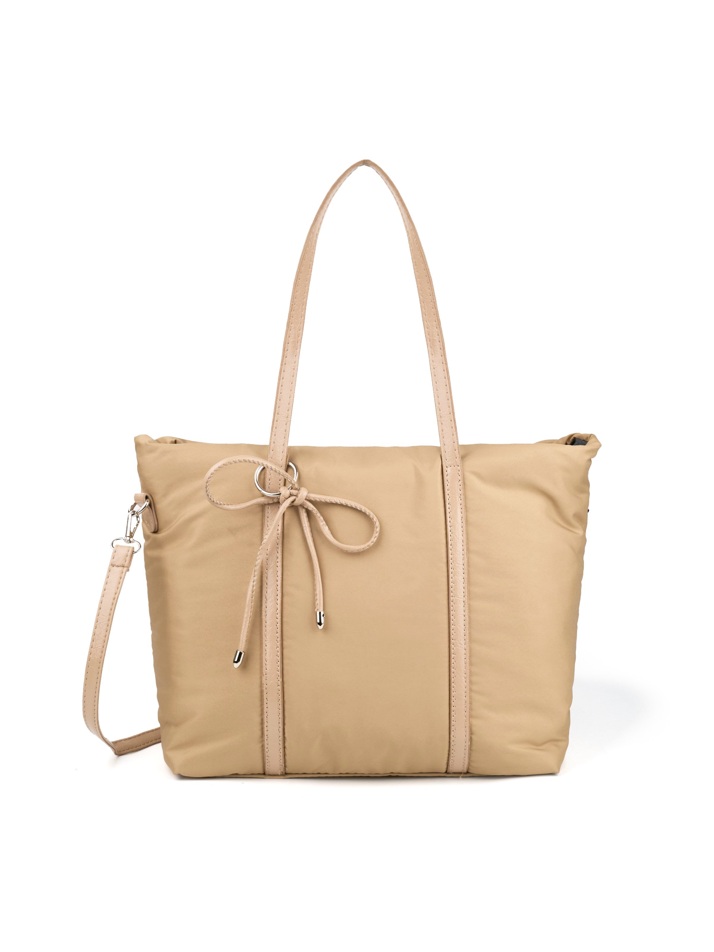 Vizon SHK319 Fiyonk Charmlı,Fermuarlı,Astarlı Shopper Çanta