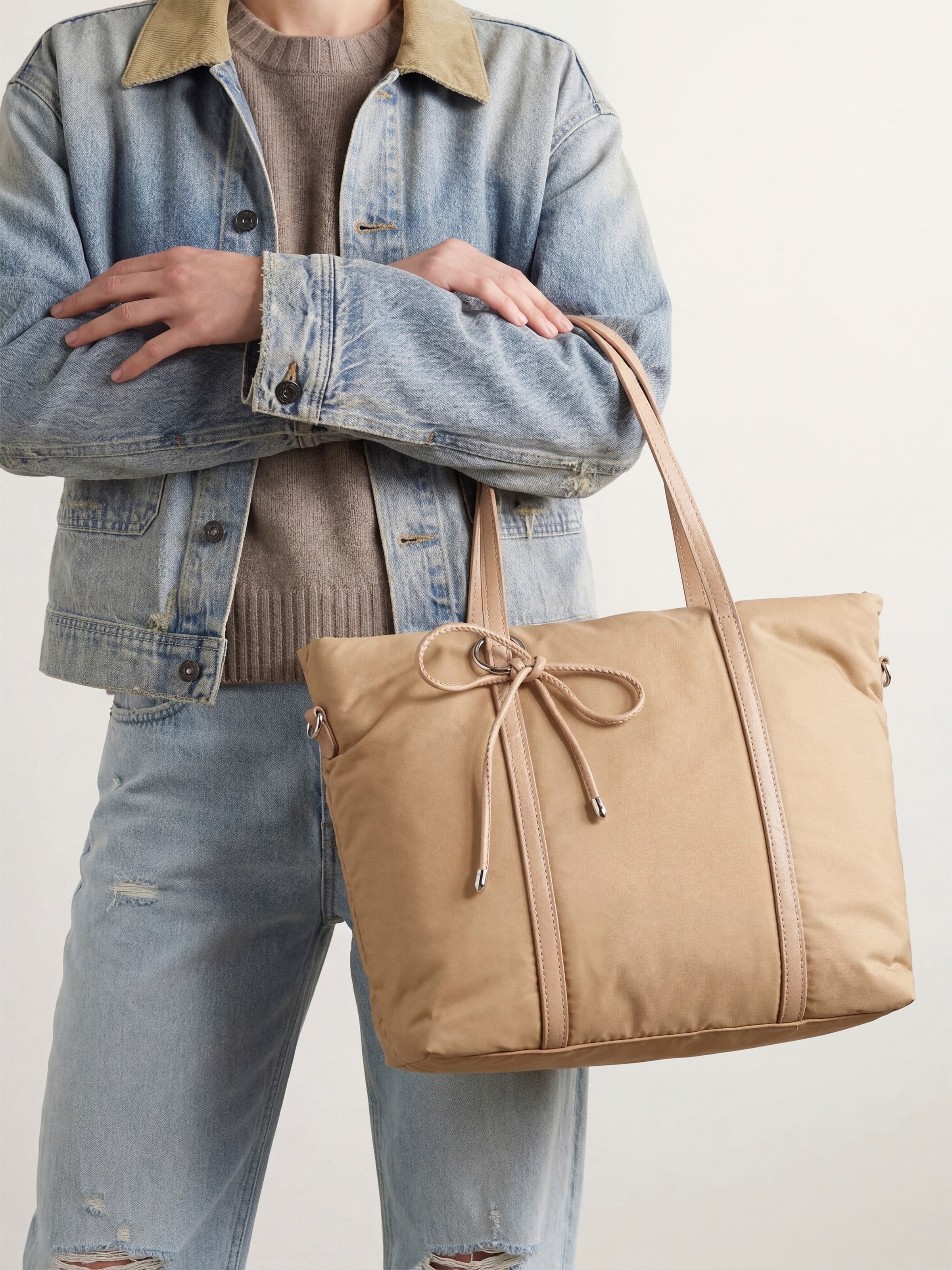 Vizon SHK319 Fiyonk Charmlı,Fermuarlı,Astarlı Shopper Çanta