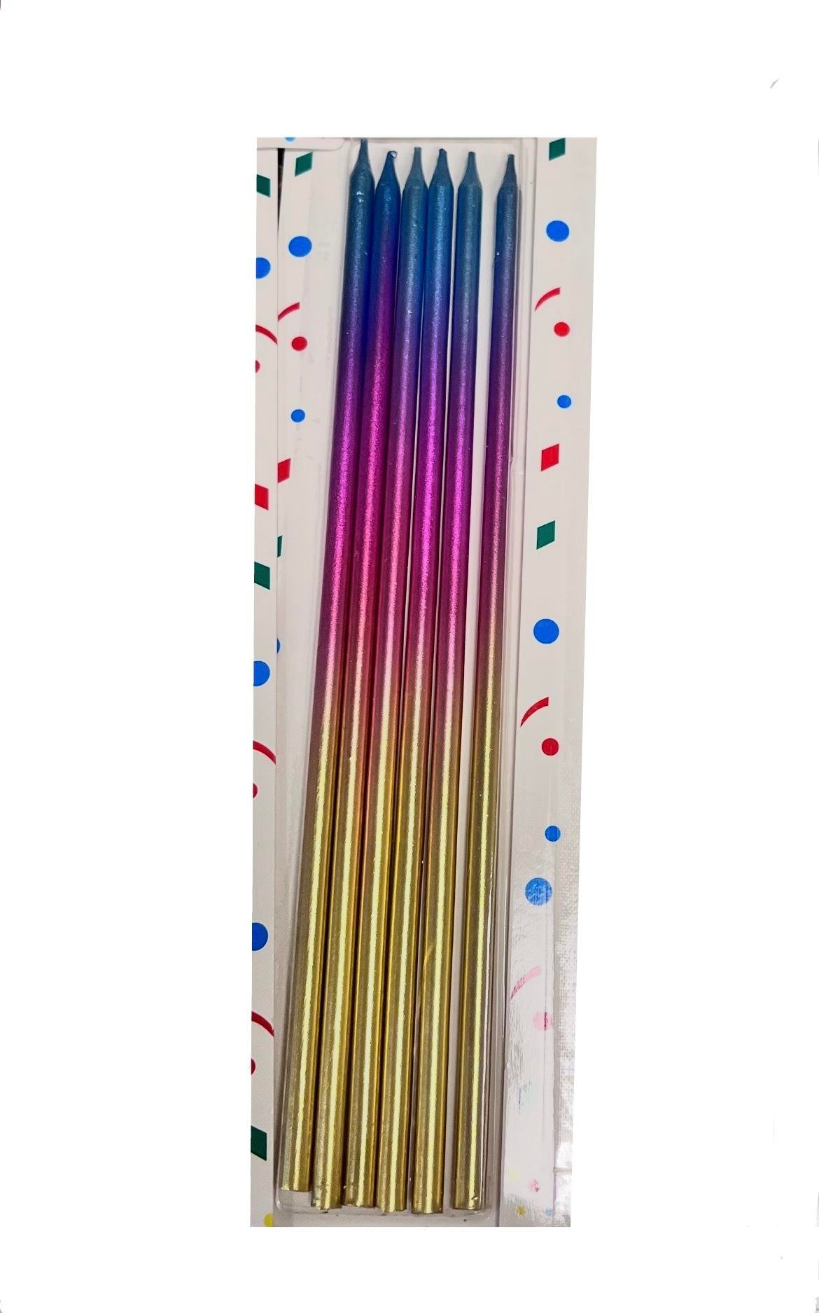 EGE CONCEPT LİFE-20 cm pasta mumu GOLD GEÇİŞLİ 6'lı paket 