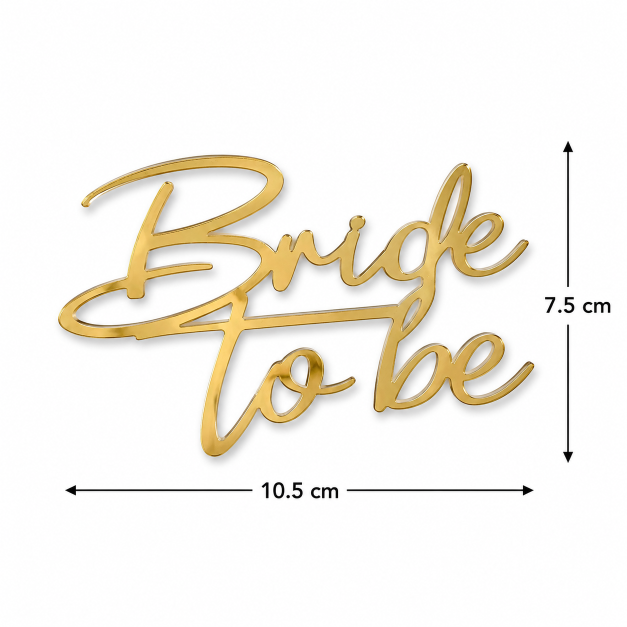 EGE CONCEPT LİFE-BRİDE TO BE MODEL 1 ÇUBUKSUZ PLEKSİ PASTA SÜSÜ GOLD 