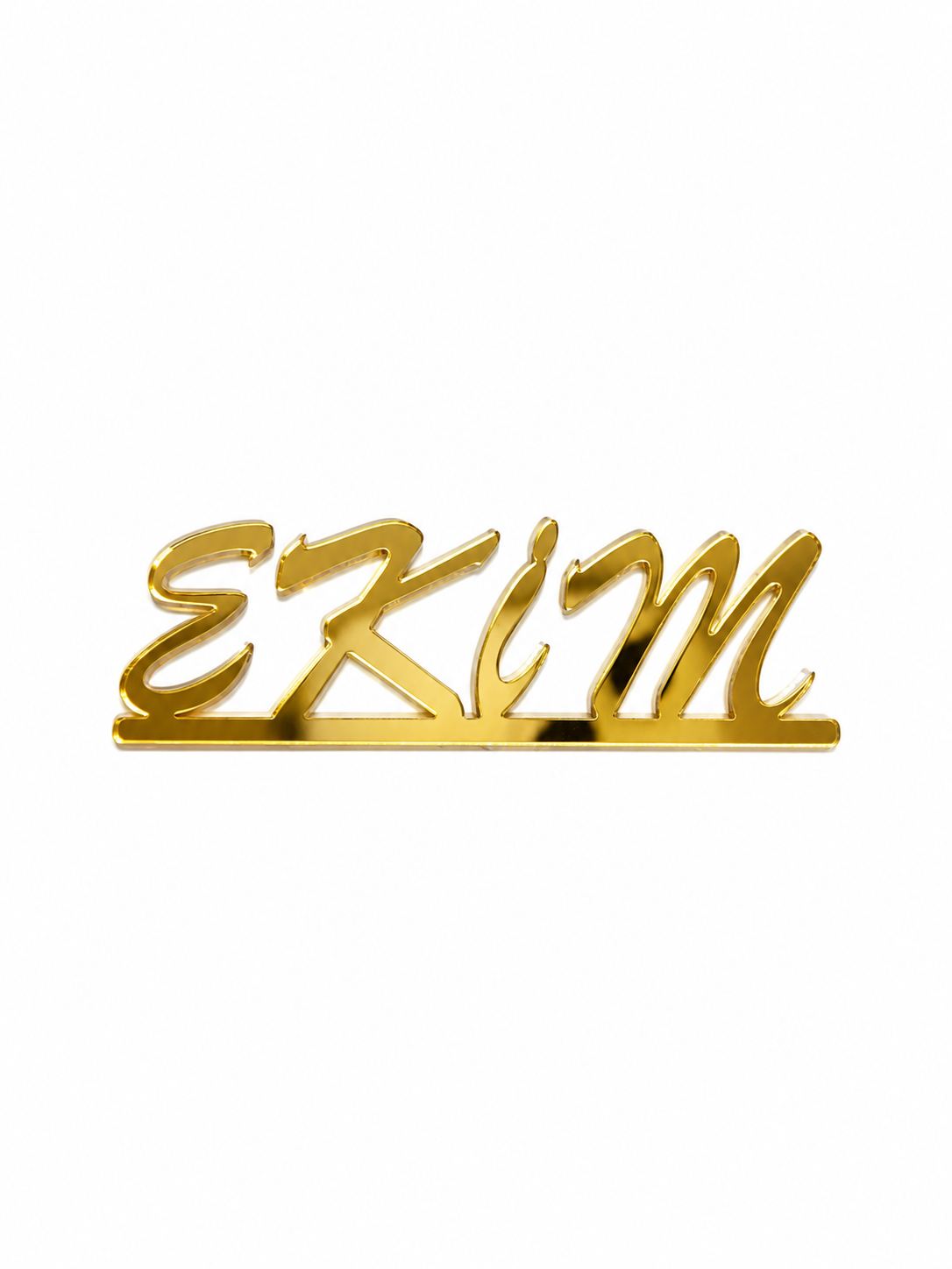 EGE CONCEPT LİFE-EKİM Yapışkanlı Pleksi Pasta Süsü GOLD - 8x2 cm