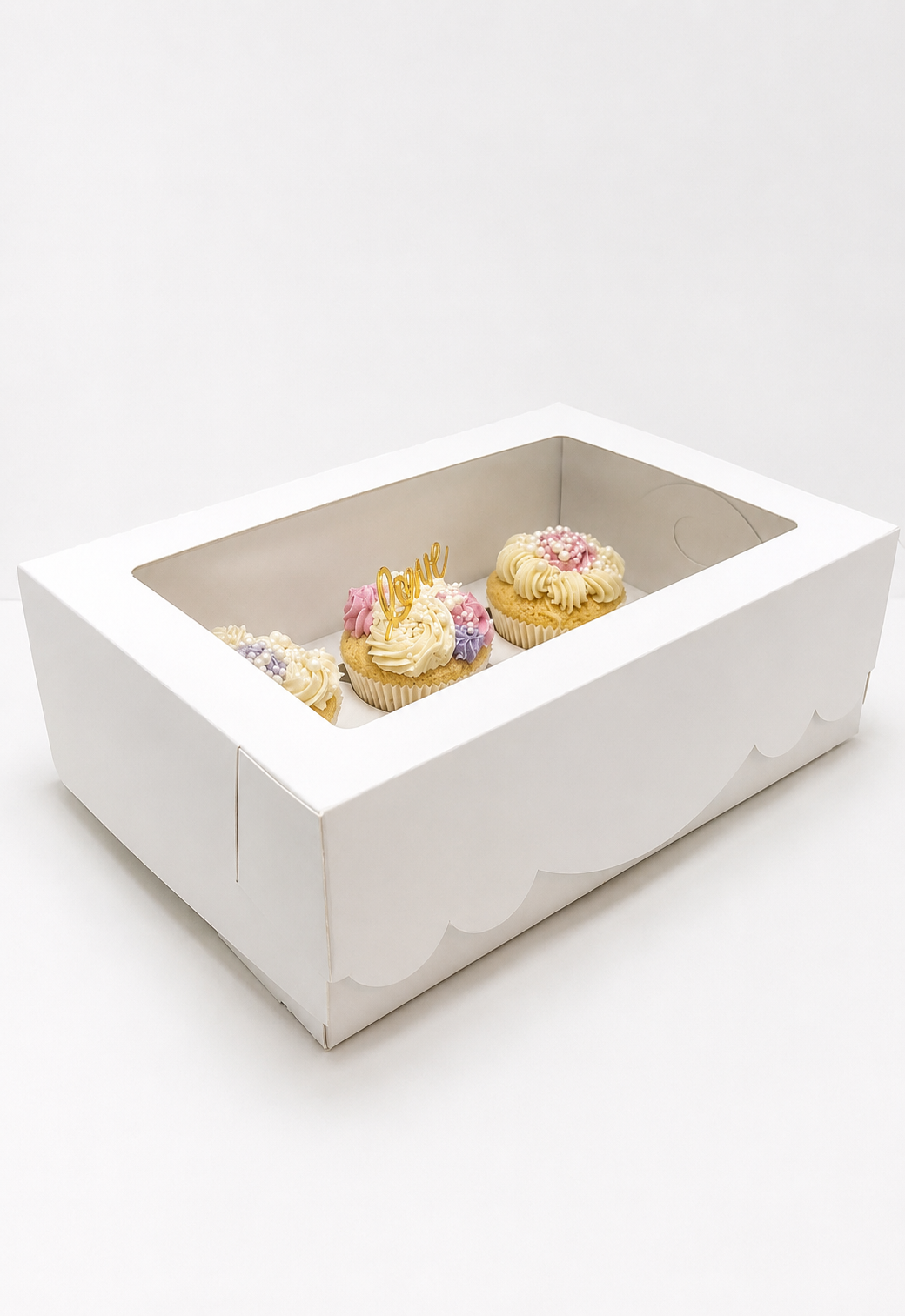EGE CONCEPT LİFE-GENİŞ ARALIKLI 6 LI CUPCAKE KUTUSU 