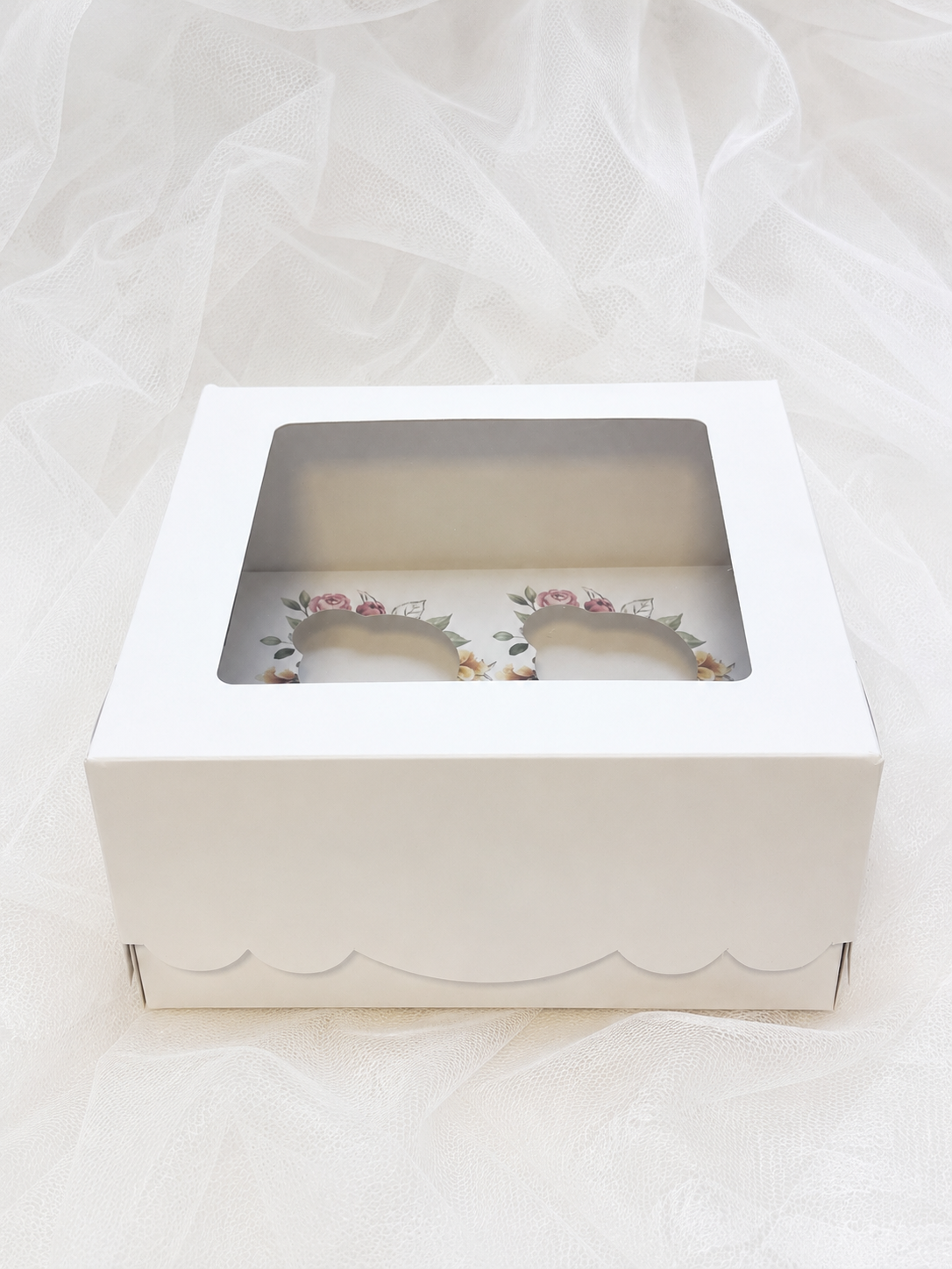 EGE CONCEPT LİFE-GENİŞ ARALIKLI BASKILI 4 LÜ CUPCAKE KUTUSU ADETLİ SATIŞ 