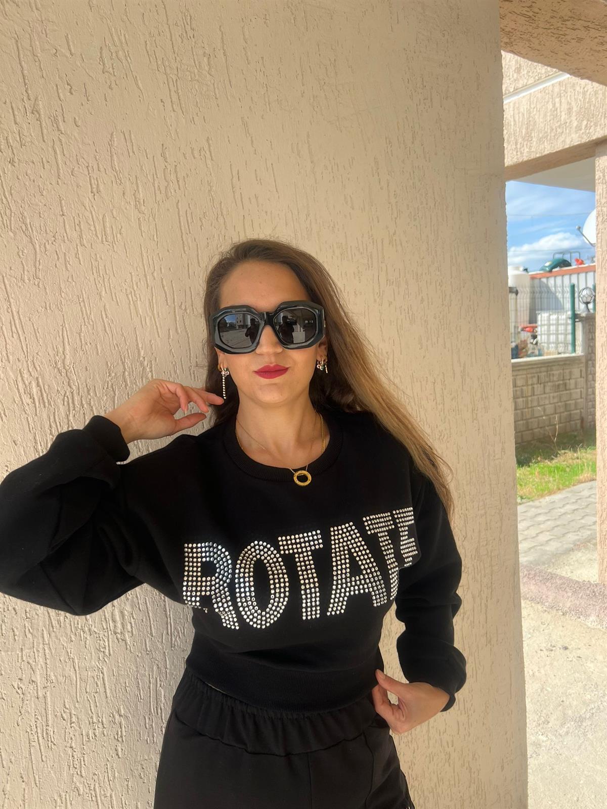  TAŞLI KISA SWEAT
