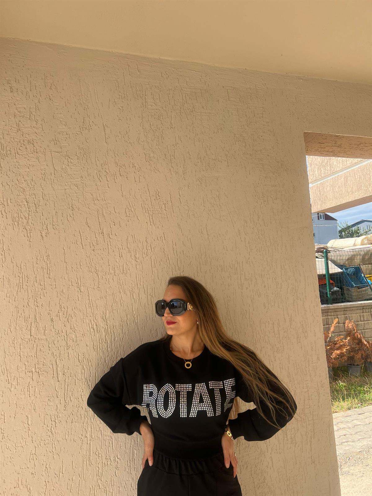  TAŞLI KISA SWEAT