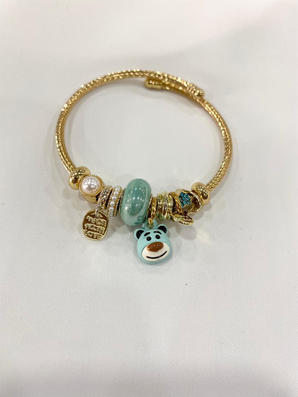 BEAR CHARMLI GOLD PANDORA