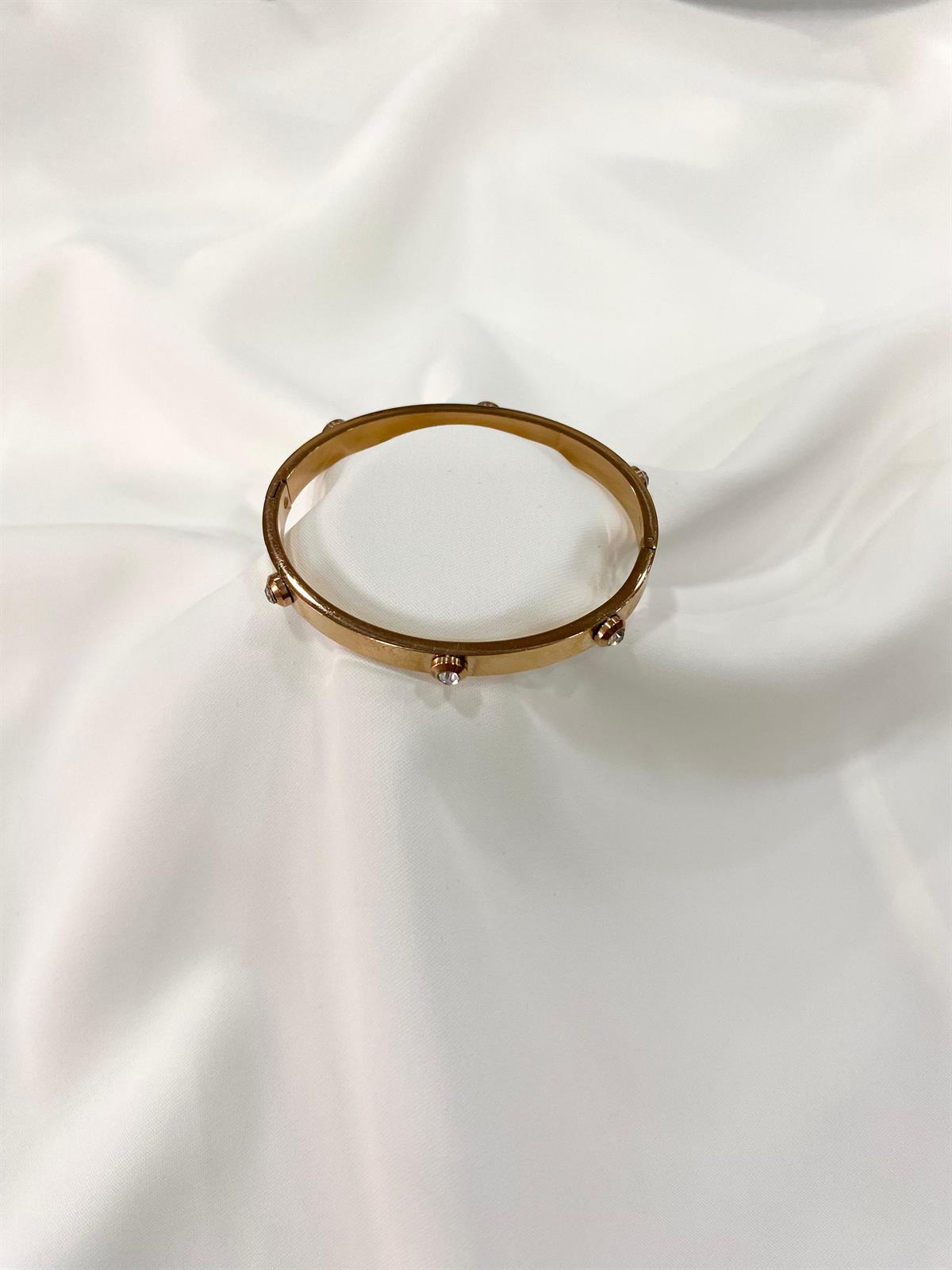 BRONZ TAŞLI ÇELİK KELEPÇE