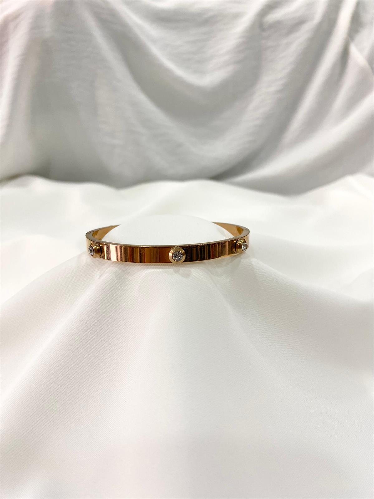 BRONZ TAŞLI ÇELİK KELEPÇE