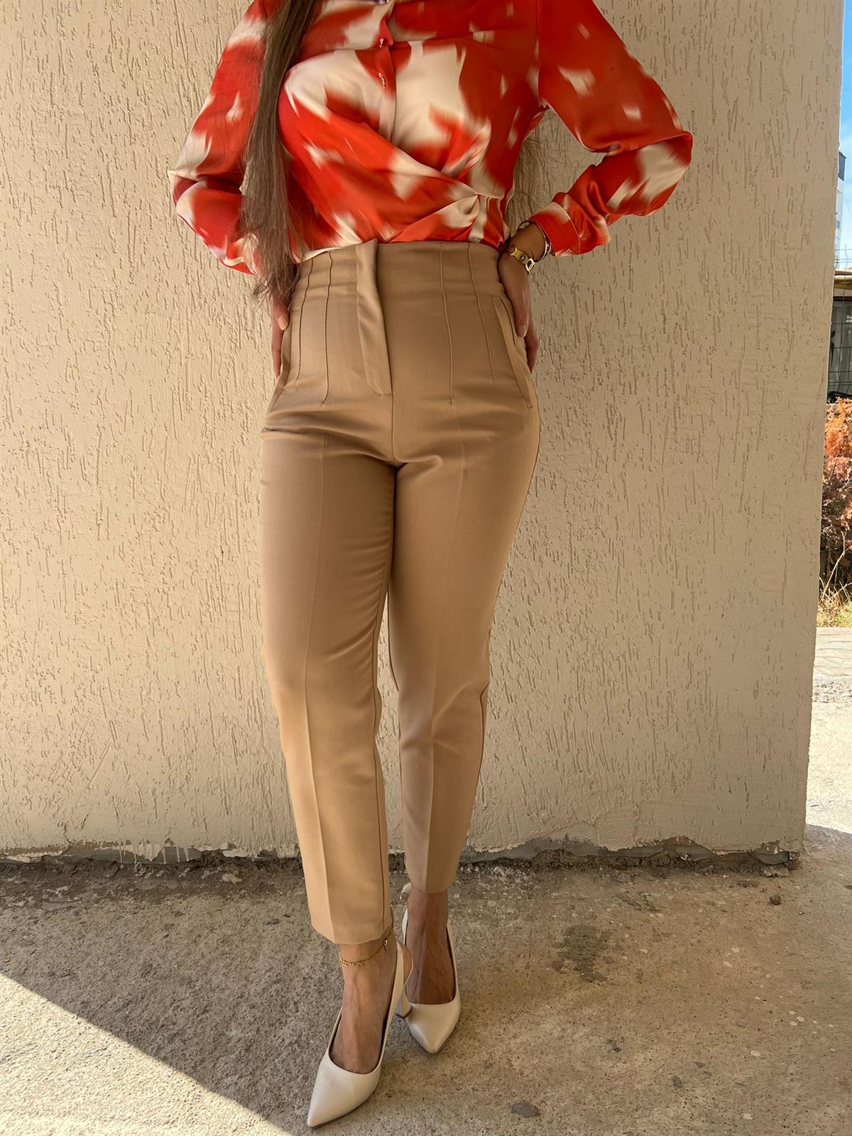 ZARA MODEL PANTOLON BEJ