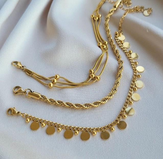 3'lü Set Çelik Bileklik Sns0973'lü Set Çelik Bileklik Sns097 kararmaz solmaz antialerjik hediye doğumgünü anneme hediye bayram takı