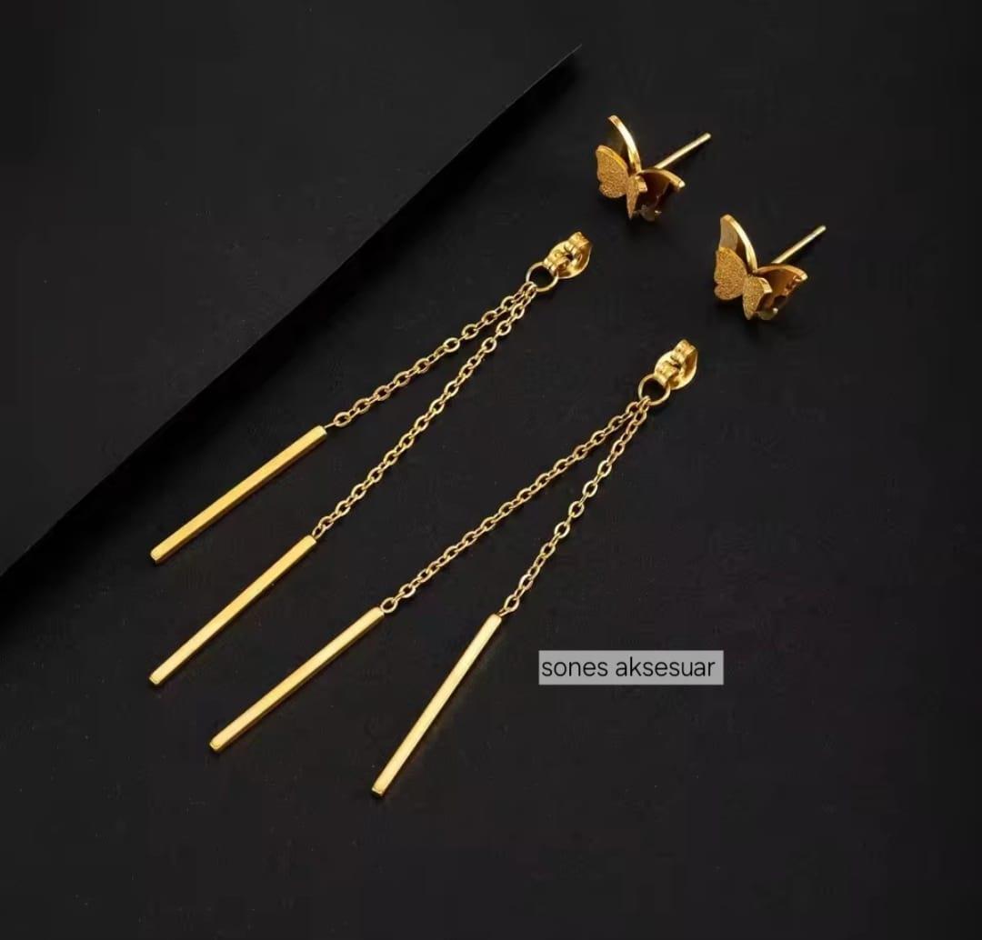 Kelebek Gold Çelik Küpe Kelebek Gold Çelik Küpe 