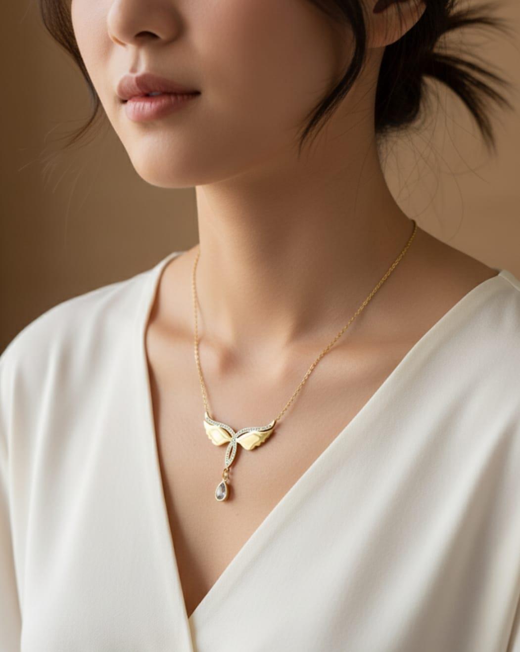 Melek Kanatlı Hediye Çelik Kolye Sns202807Melek Kanatlı Hediye Çelik Kolye Sns202807